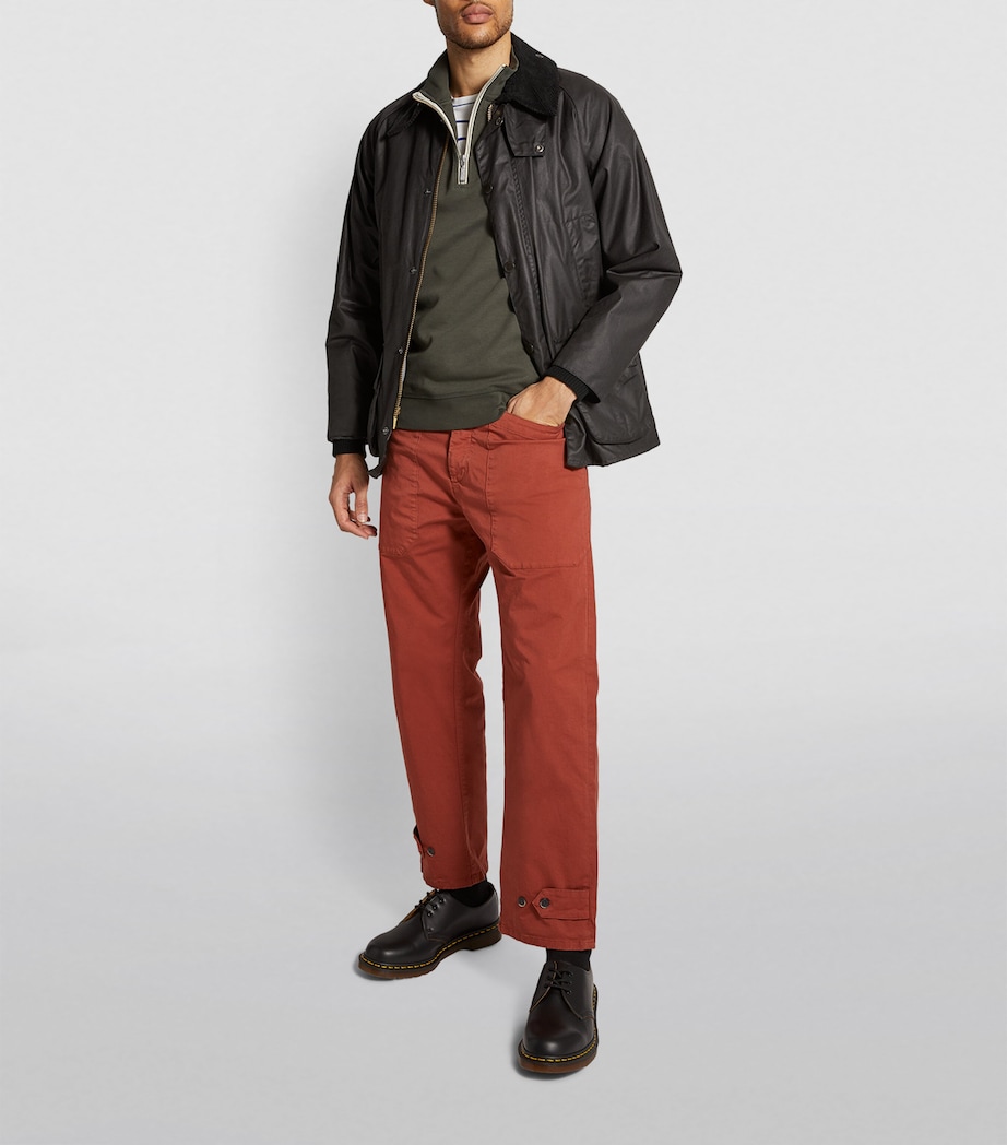 Waxed Bedale Jacket BLACK Image 8