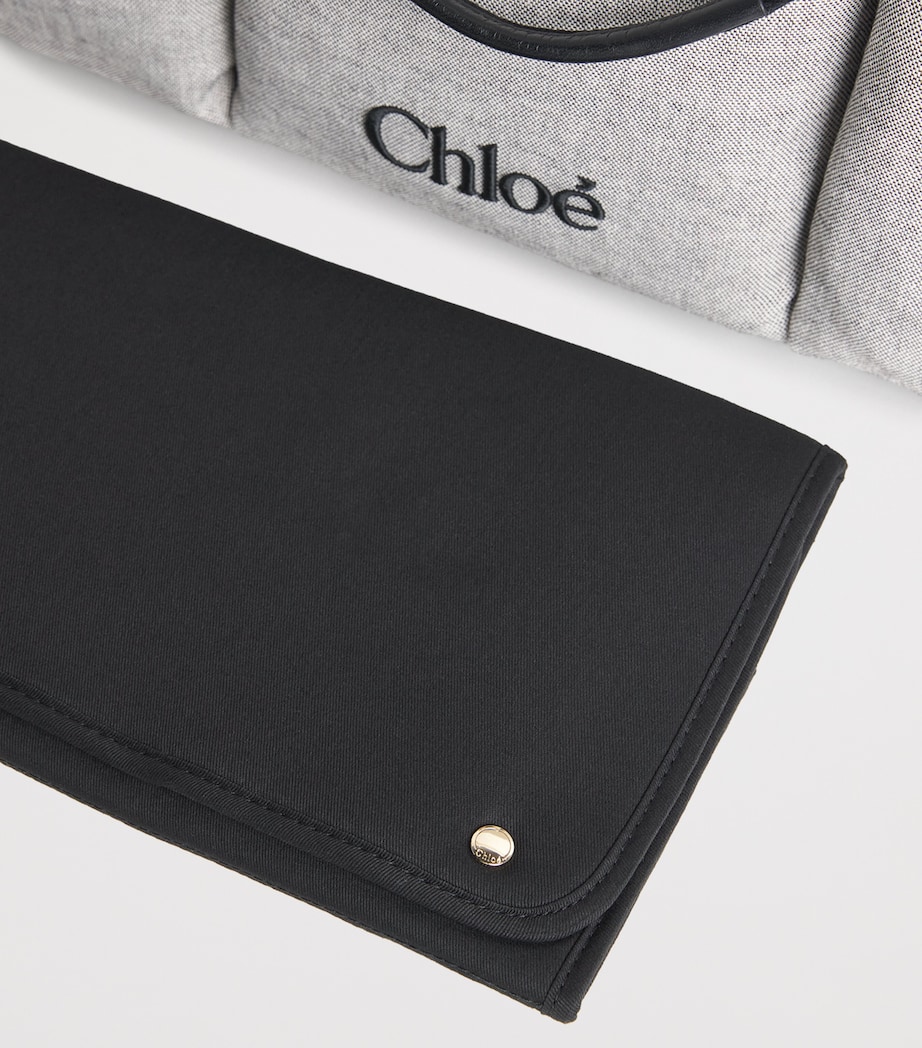 Chloé Kids Canvas Changing Bag Heather Grey Image 4