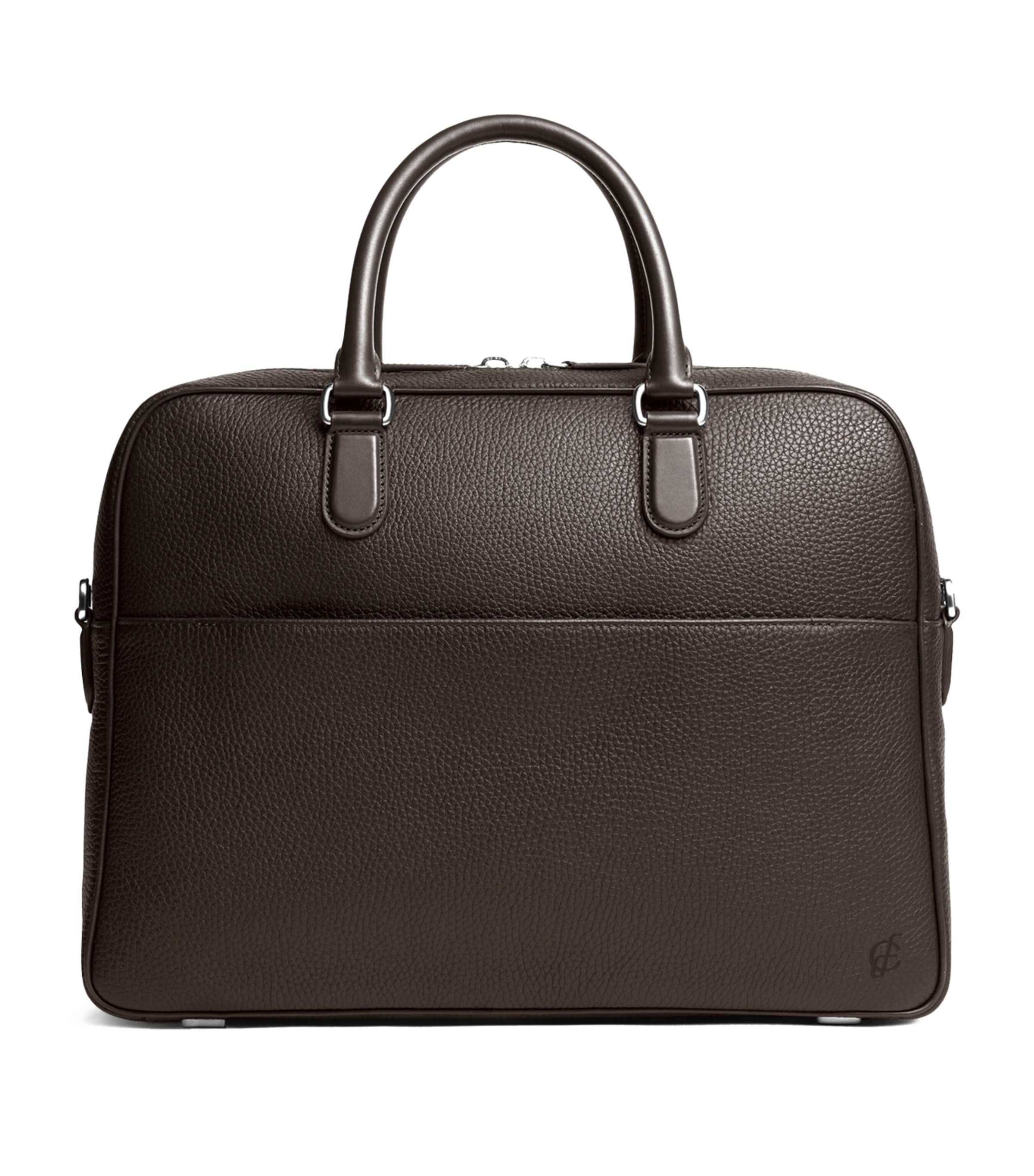 Carl Friedrik Leather Dunloe Briefcase Chocolate Image 1