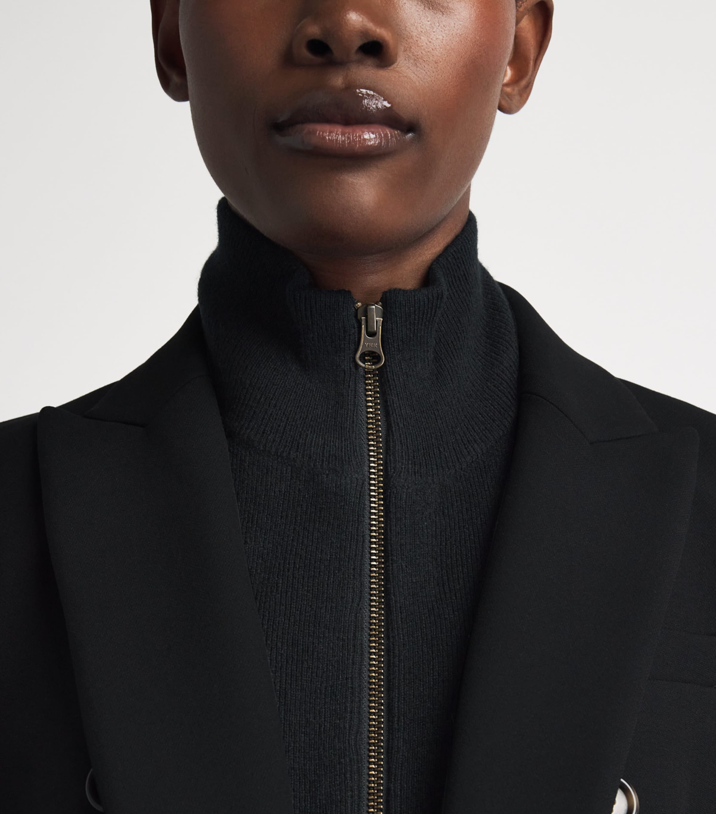 Veronica Beard Merino Wool-Cashmere Uptown Dickey Blk Image 3