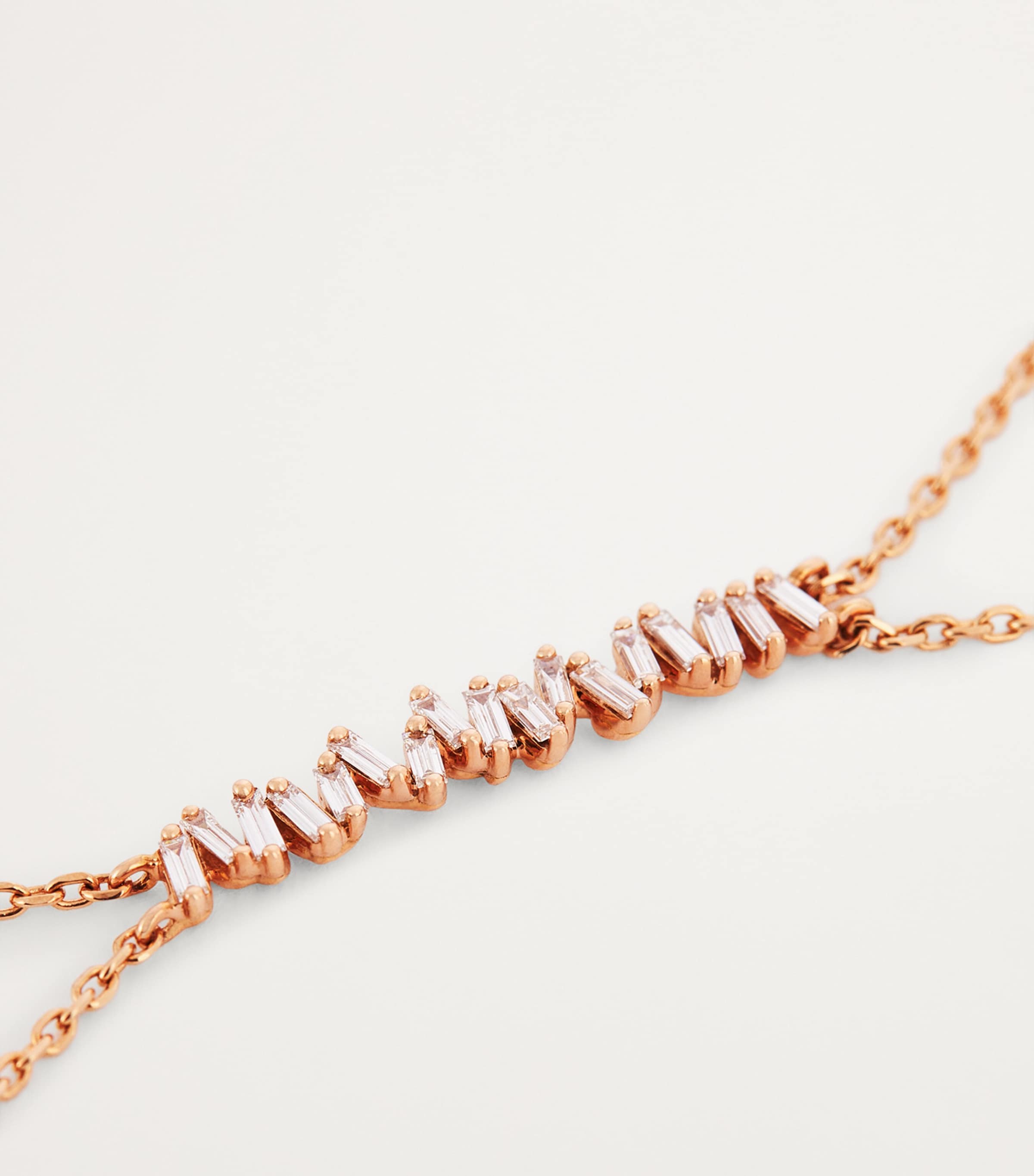 Rose Gold and Diamond Classic Bar Bracelet 18K RG/WD Image 4