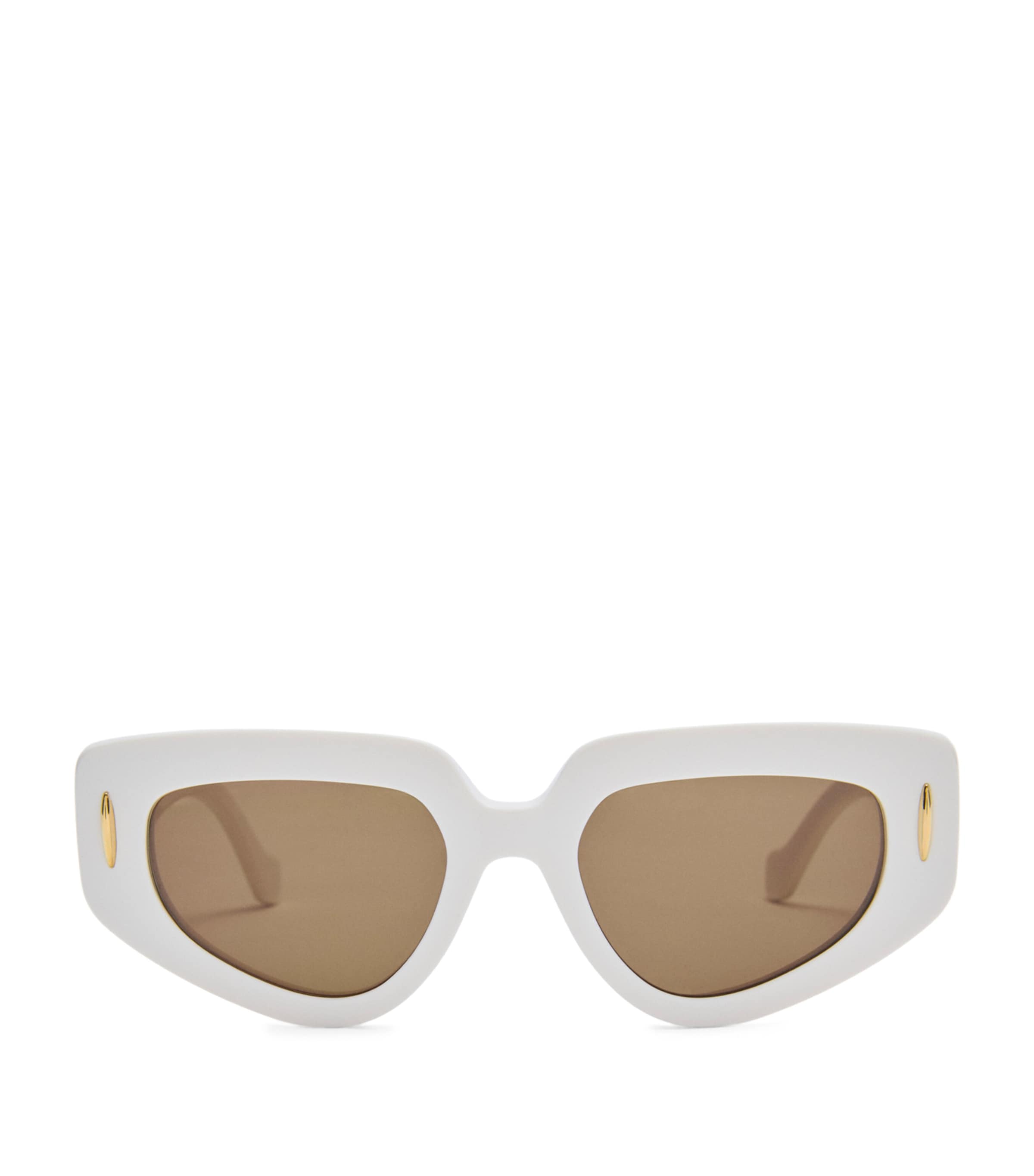 Small Acetate Butterfly Screen Sunglasses SOLID WHITE Image 1