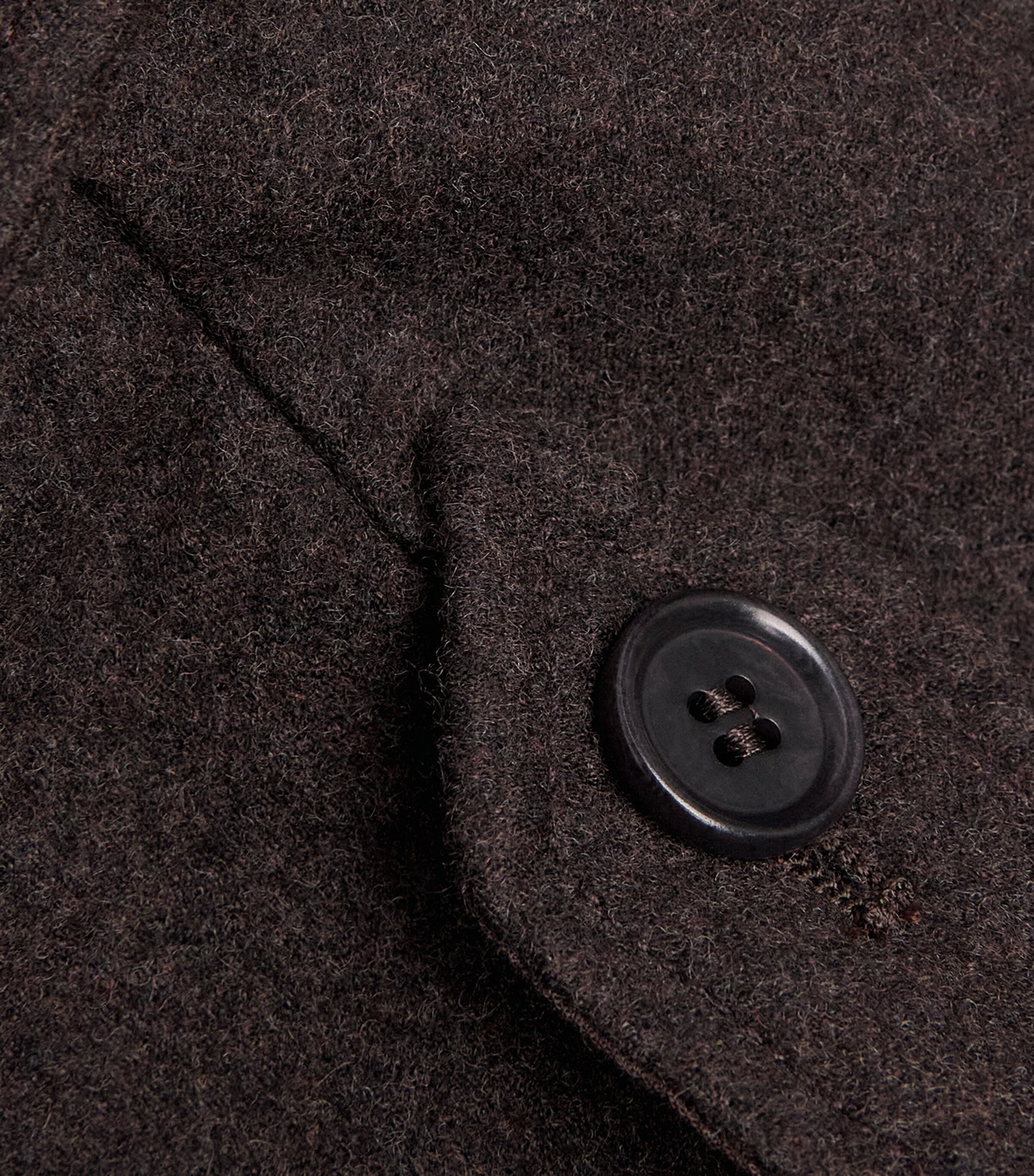 Aspesi Mens Wool-Cashmere Favola Overshirt Marrone Image 5