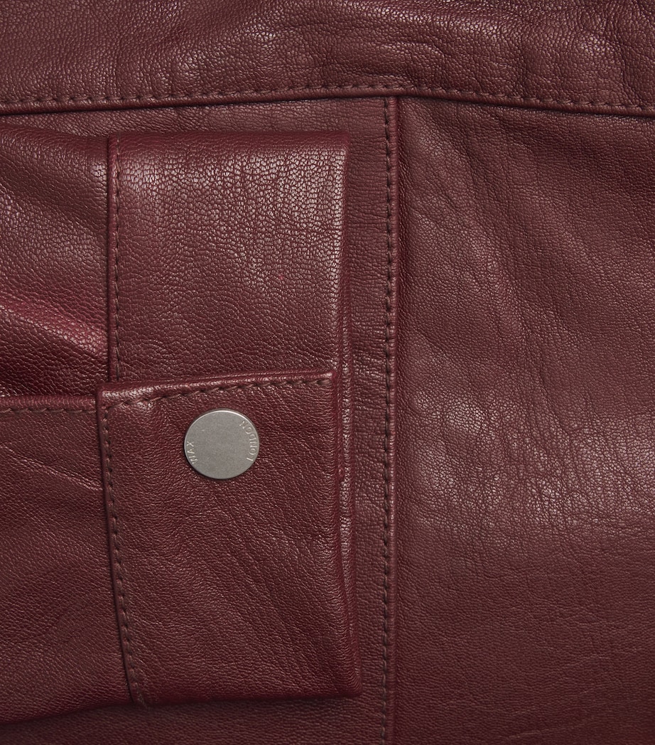 Kendal Leather Jacket CHERRY Image 5
