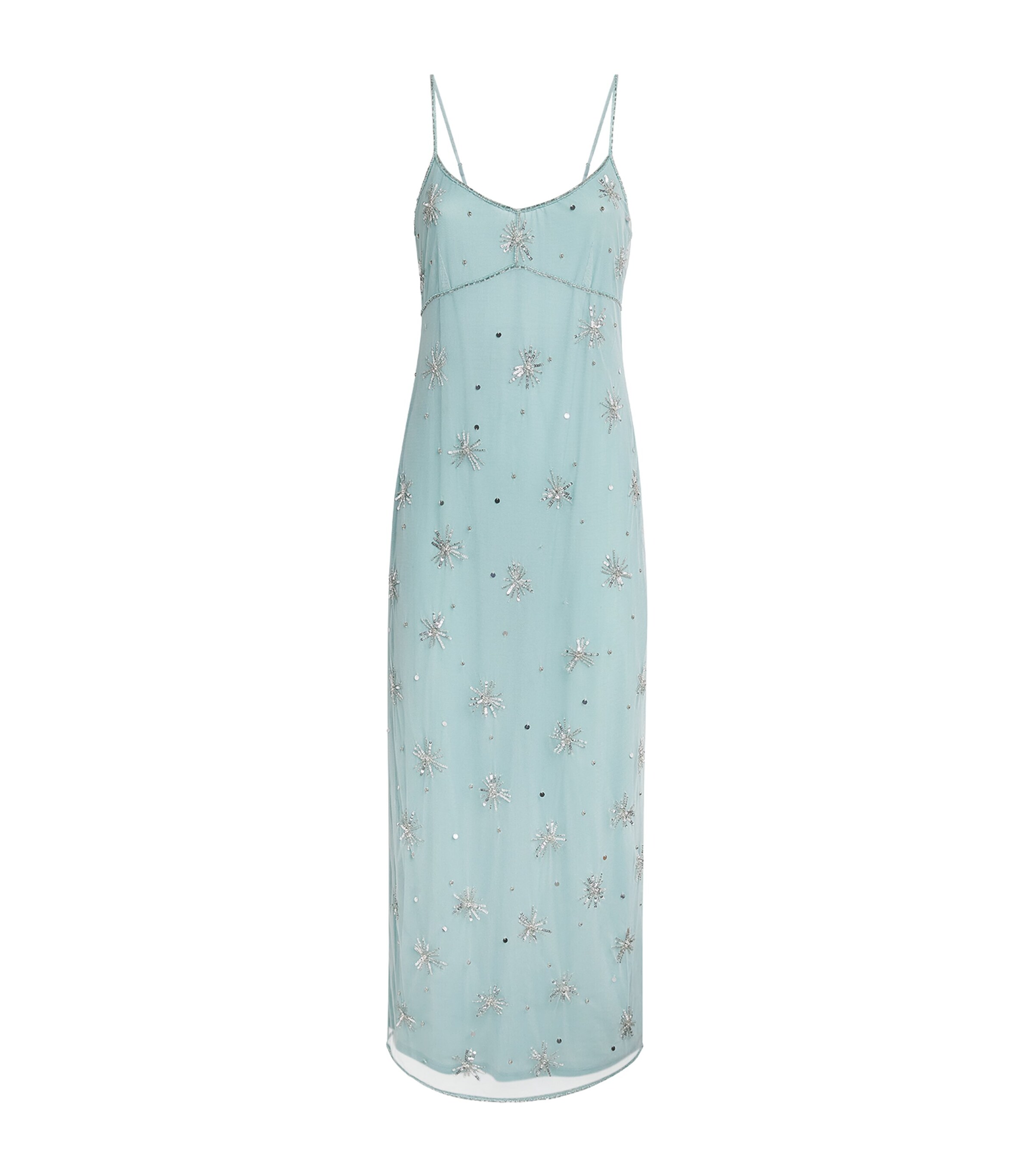 STAUD Womens Embellished Azzurra Midi Dress Lksd Lakeside Image 1