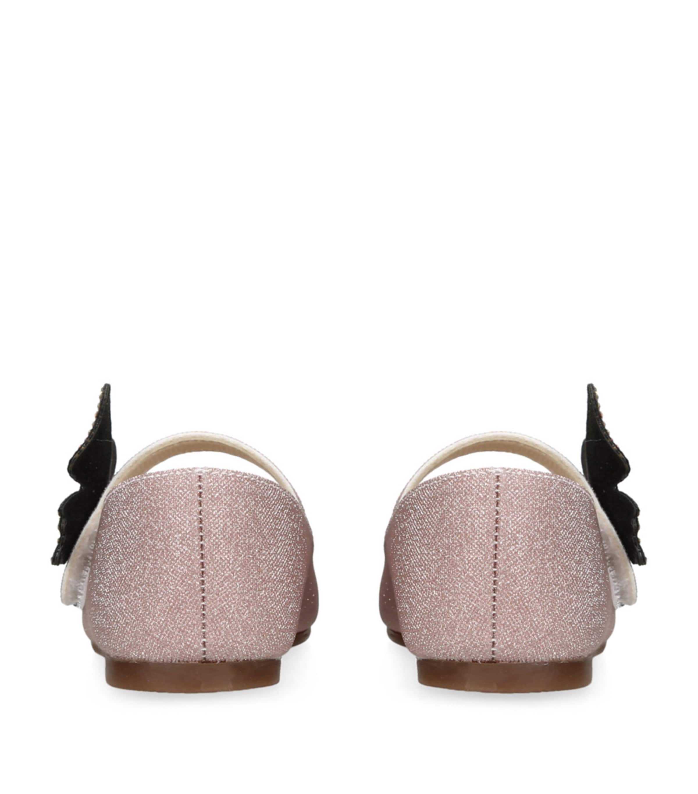 BabyWalker Crystal Butterfly Ballet Flats Pale Pink Image 2