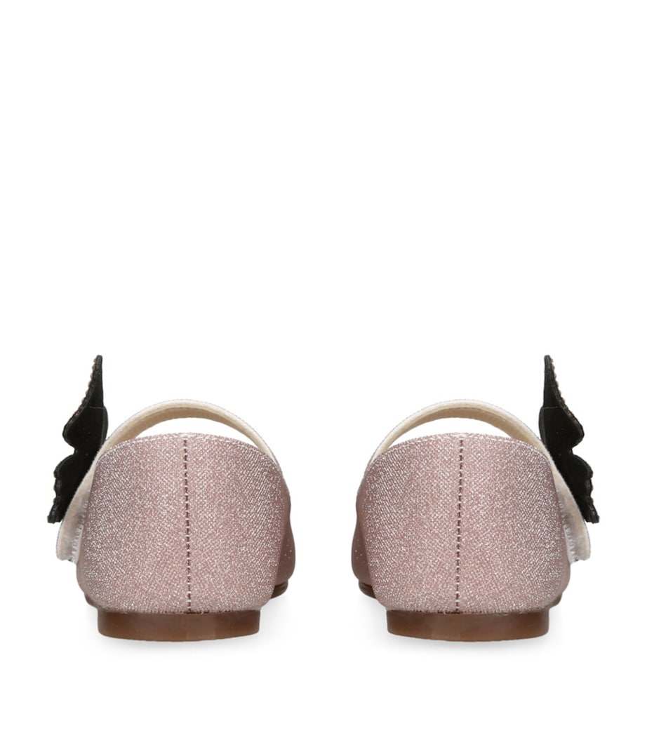 BabyWalker Crystal Butterfly Ballet Flats Pale Pink Image 2