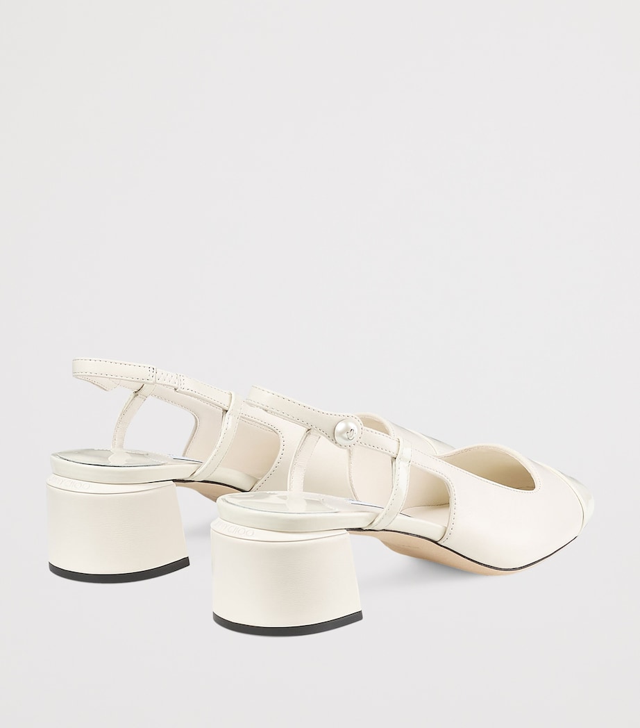 Elisa 45 Leather Slingback Pumps LATTE/LATTE Image 4