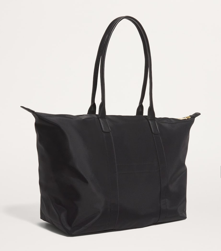 Harrods Medium Nylon Tote Bag Black Image 2