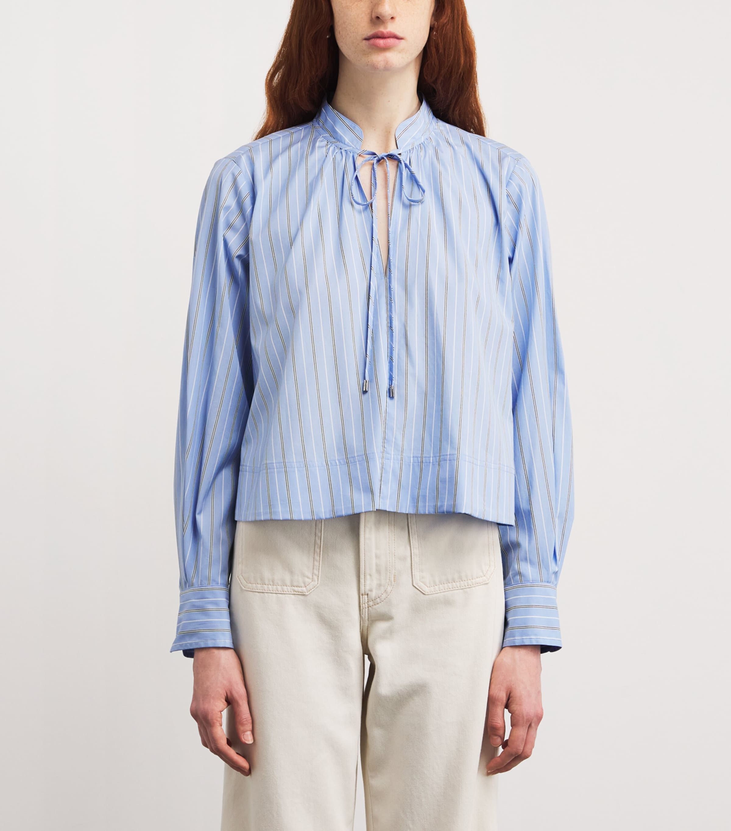 Cotton Kaits Blouse B1435 ICE BLUE MULTI Image 3