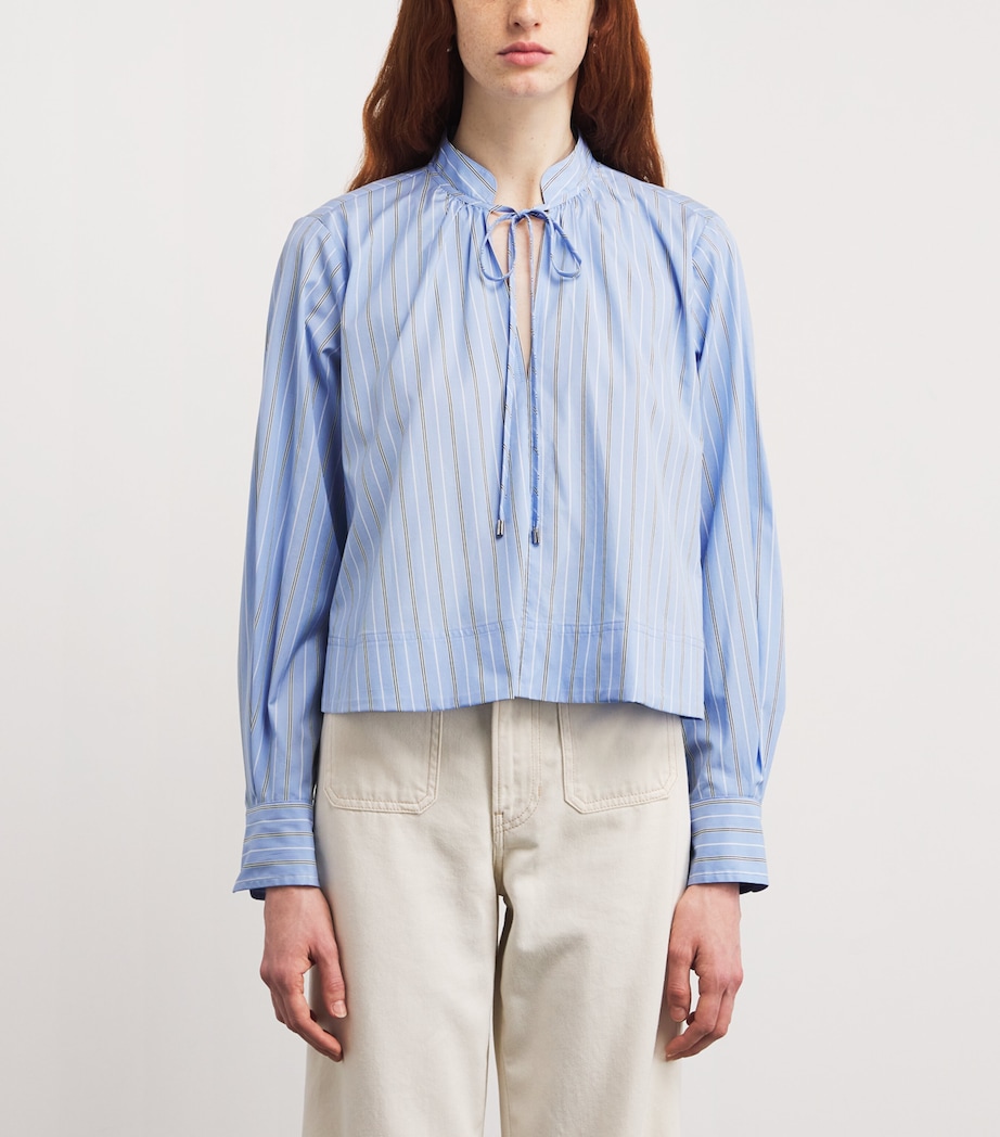 Cotton Kaits Blouse B1435 ICE BLUE MULTI Image 3