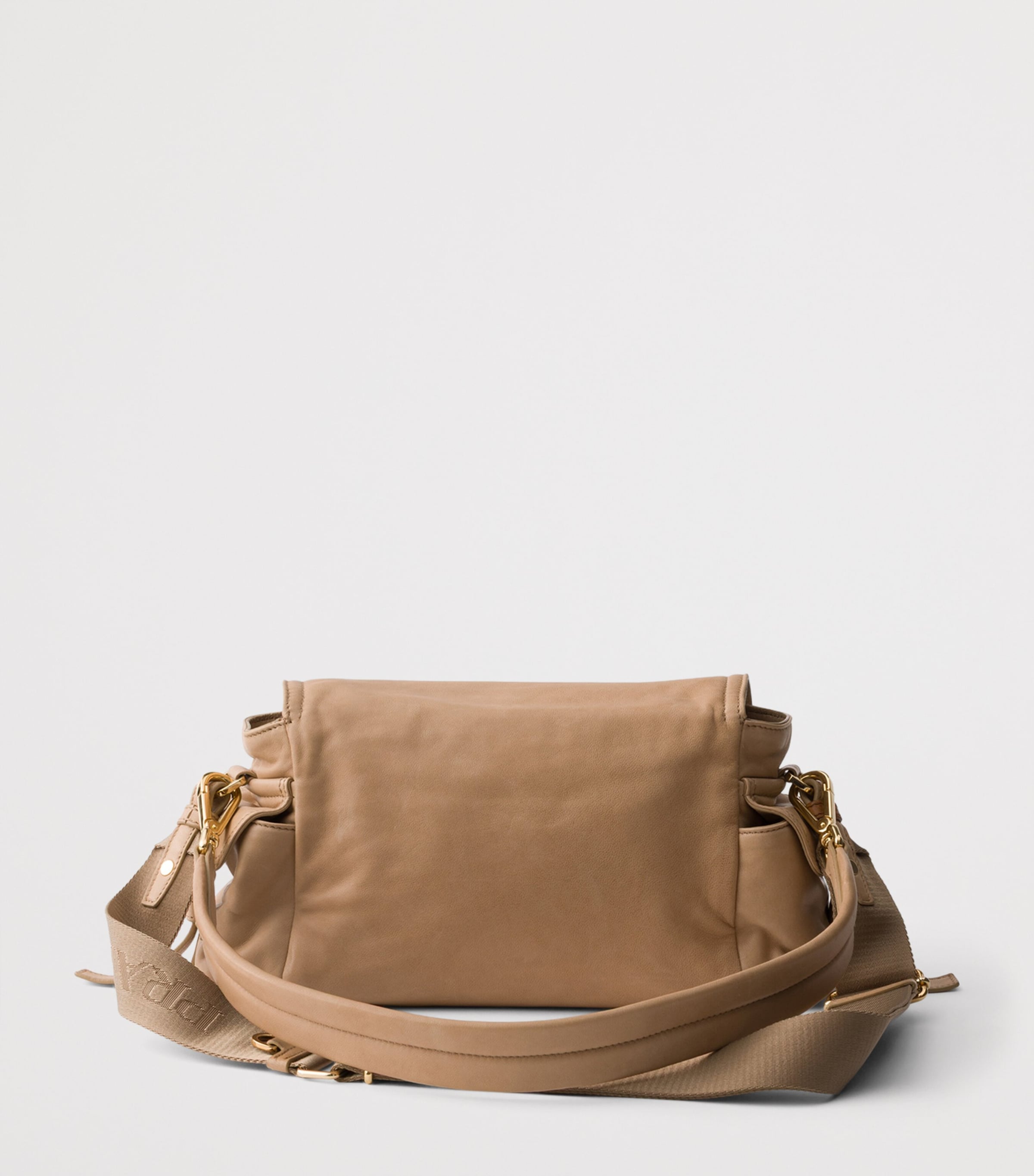 Prada Medium Nappa Lambskin Explore Shoulder Bag Neutral Image 5