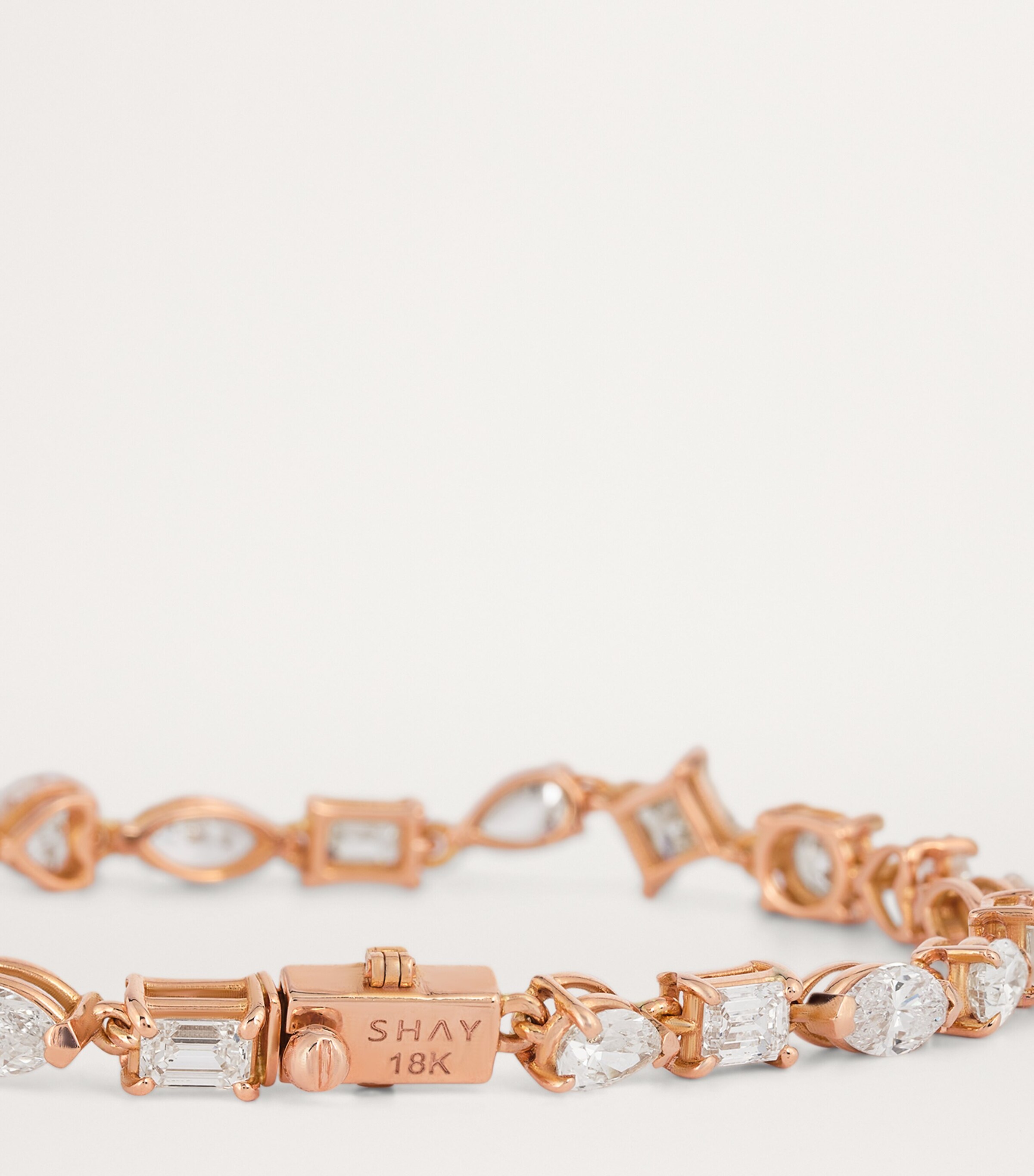 Rose Gold and Mixed Diamond Tennis Bracelet ROSE GOLD Image 4