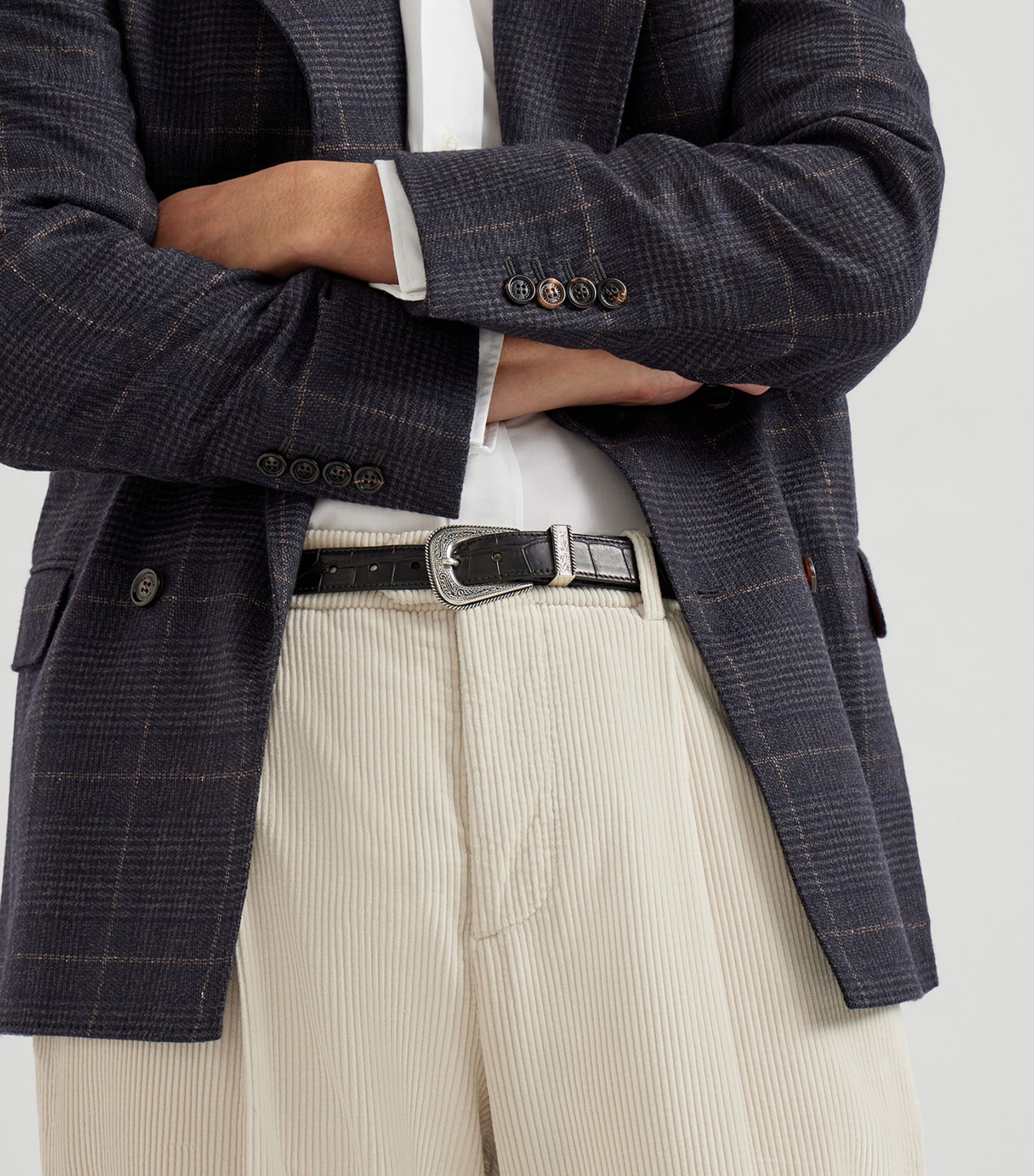 Cotton Corduroy Pleated Trousers C6316 Image 5