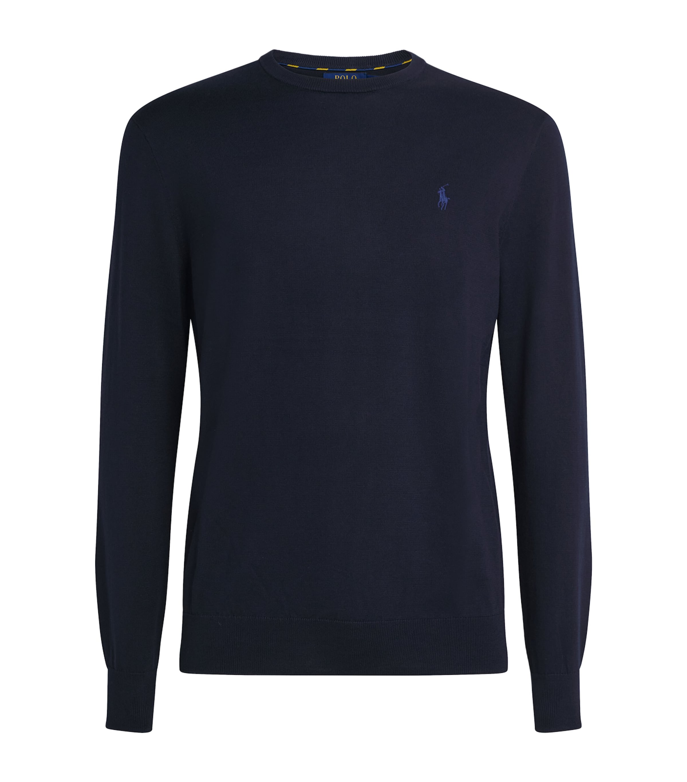 Polo Ralph Lauren Mens Pima Cotton Polo Pony Sweater Hunter Navy Image 1