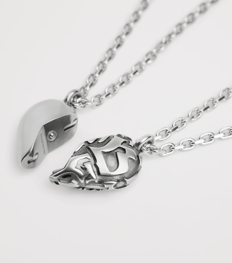 Balenciaga Engraved Midnight Friendship Necklace Image 4
