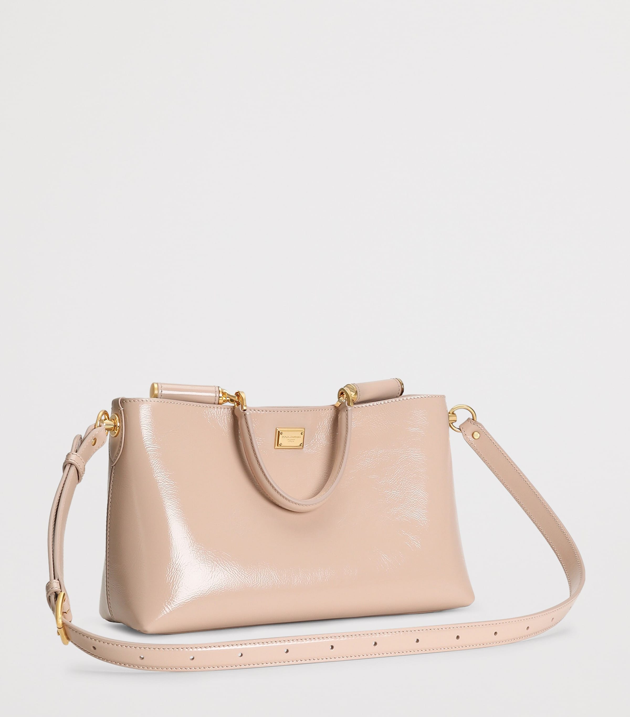 Dolce&Gabbana Calfskin Vittoria Shoulder Bag Nude Image 4
