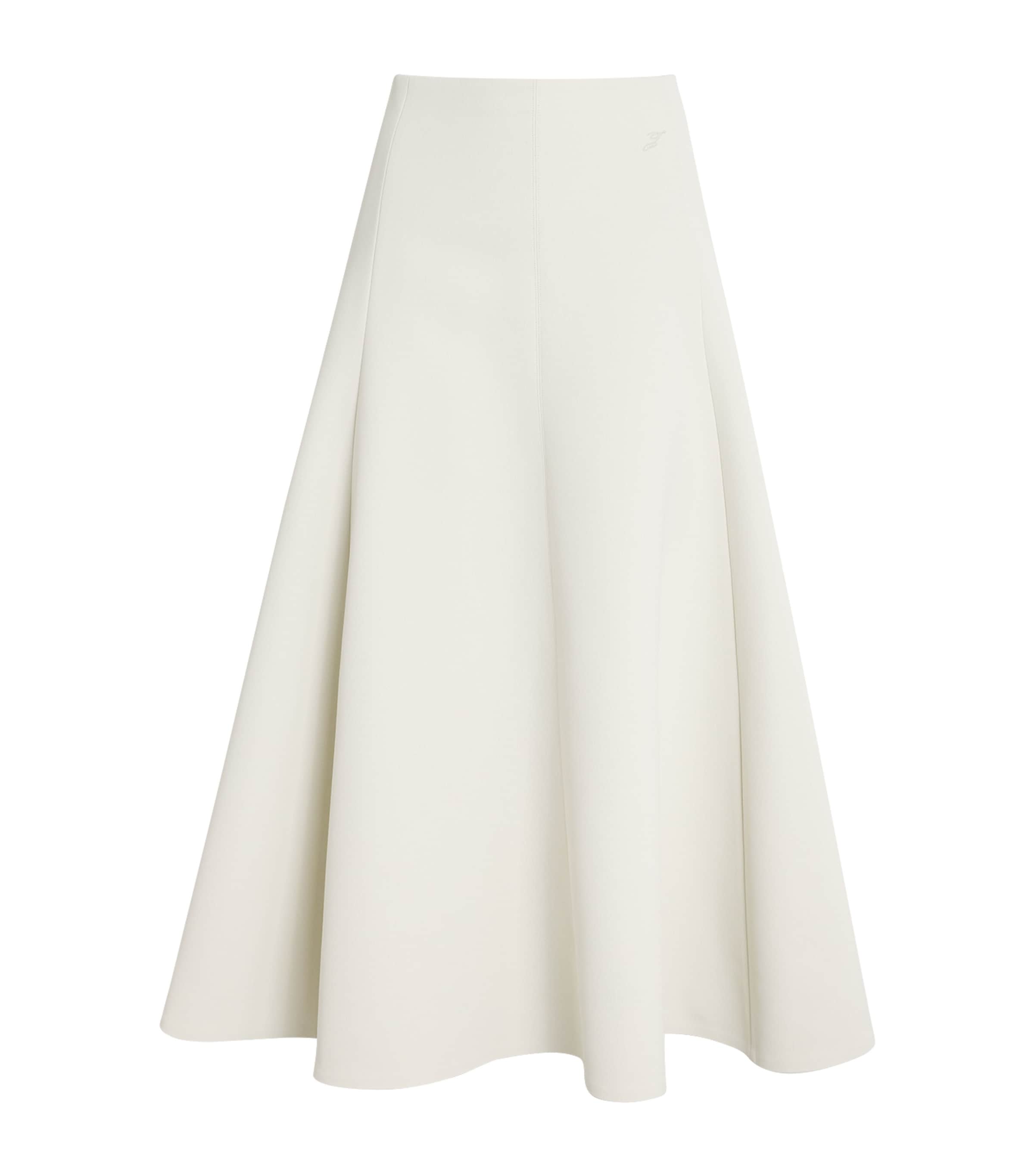 Jacquemus La Jupe Triangle Midi Skirt In White