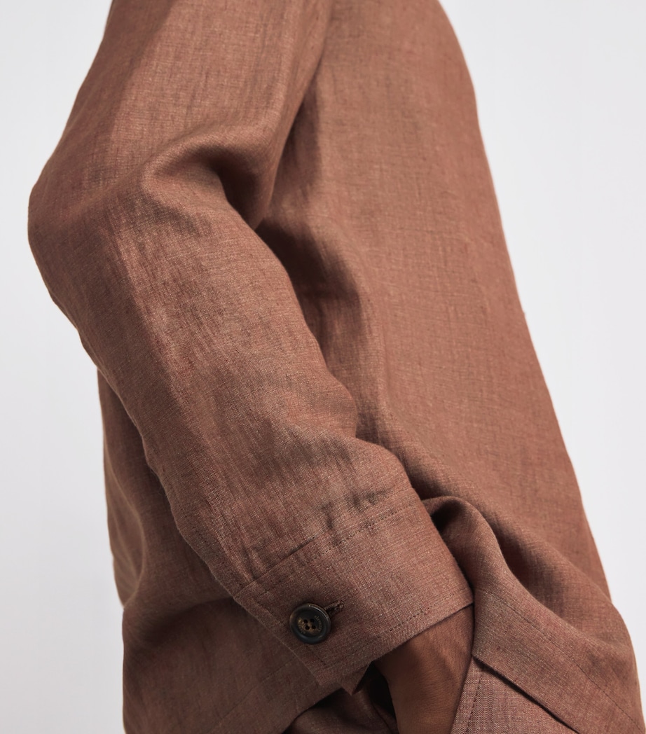 x Harrods Linen Overshirt VICUNA Image 6