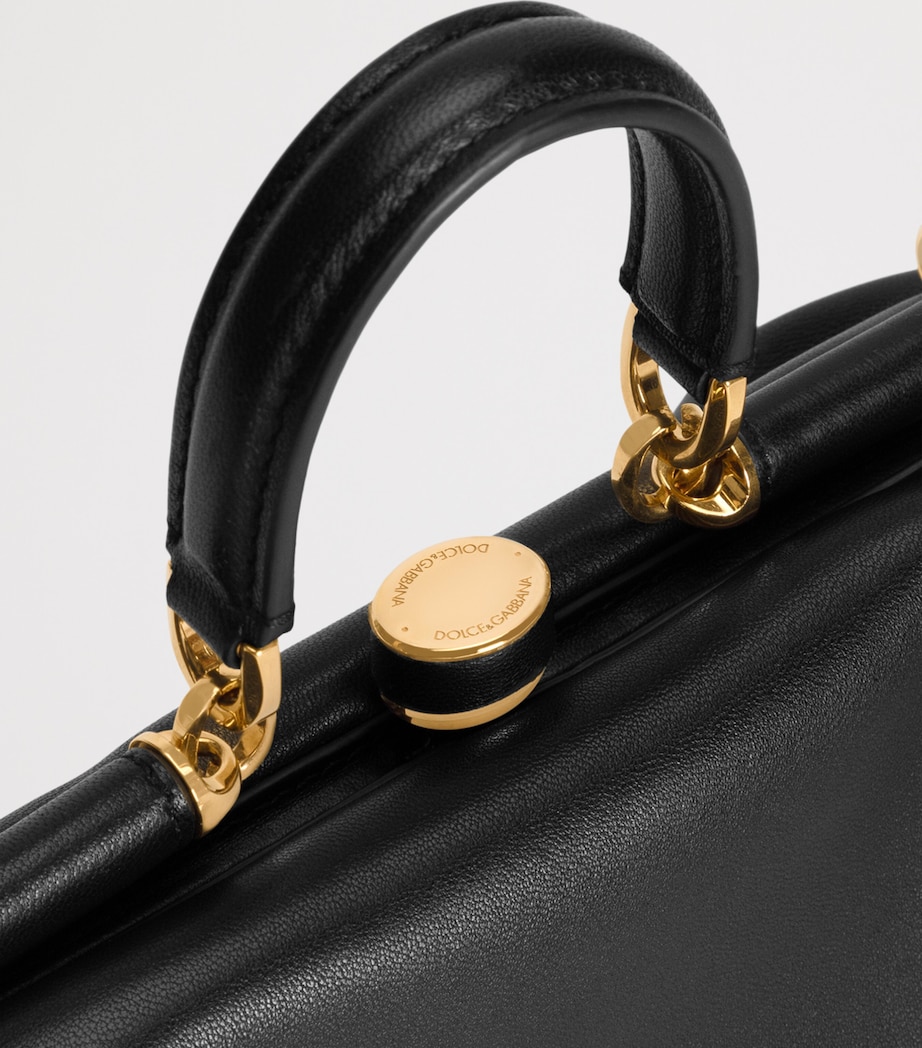 Dolce&Gabbana Leather Shoulder Bag Black Image 9