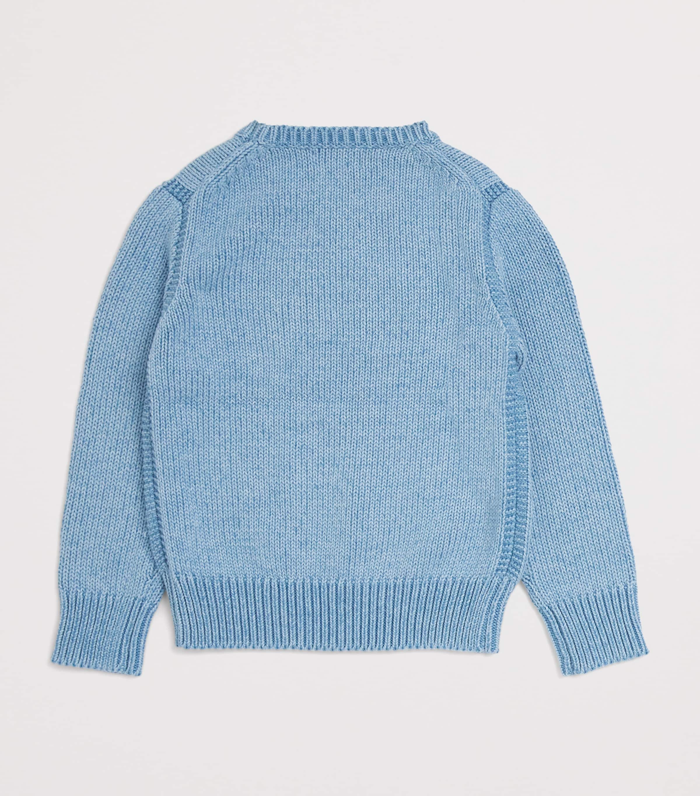 Ralph Lauren Kids Cotton American Flag Sweater (2-7 Years) Blue Image 2