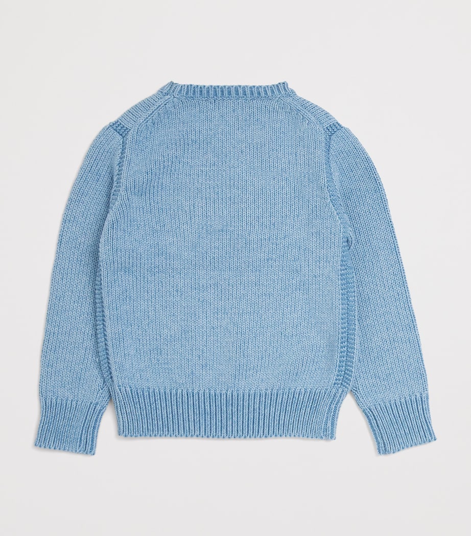 Ralph Lauren Kids Cotton American Flag Sweater (2-7 Years) Blue Image 2