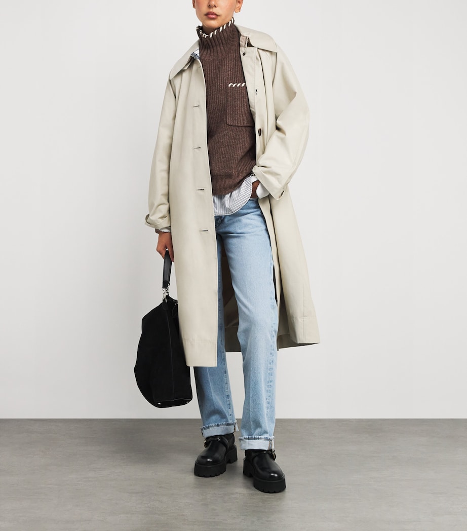 Wool-Yak High-Neck Sweater BROWN Image 2