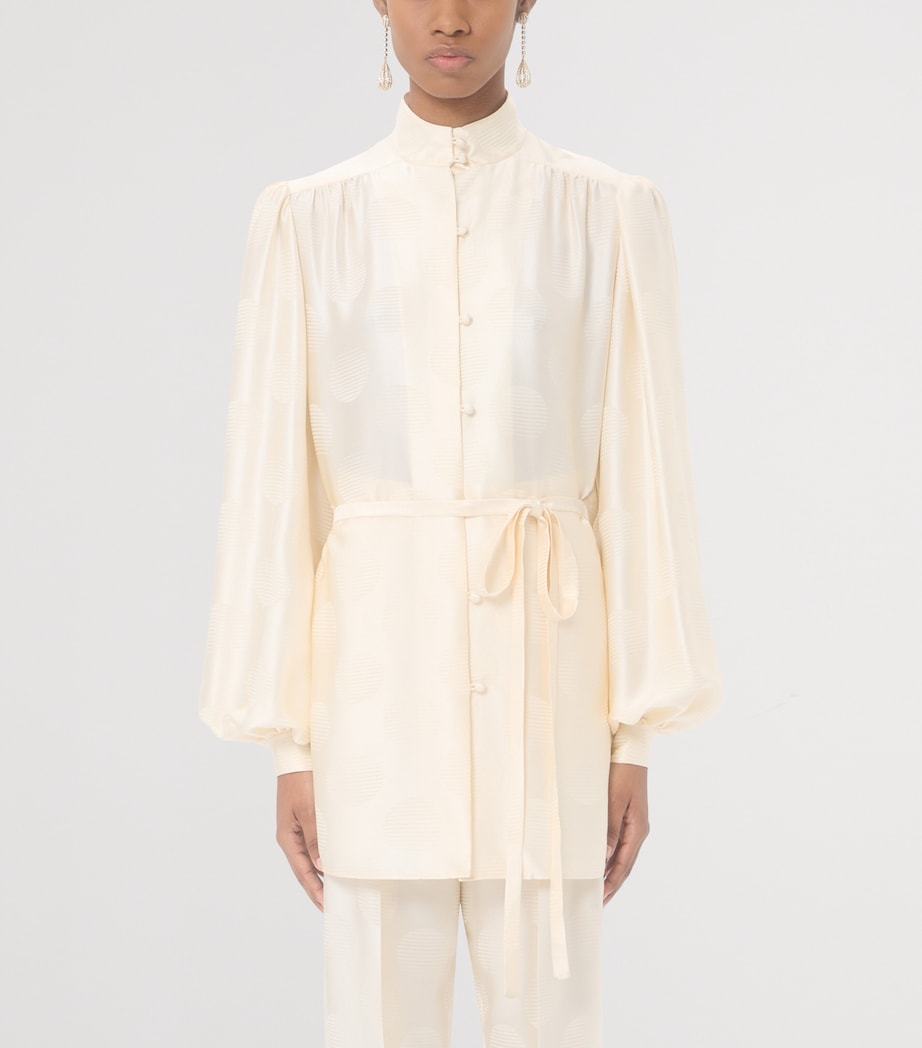 Valentino Womens Silk Tie Shirt Image 3