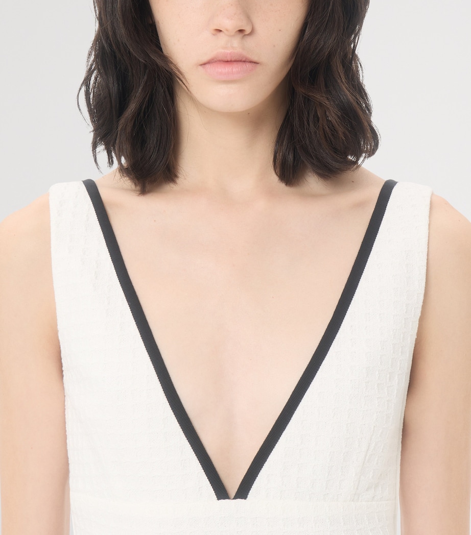 Valentino Womens Cotton V-Neck Crop Top Cbj Image 5
