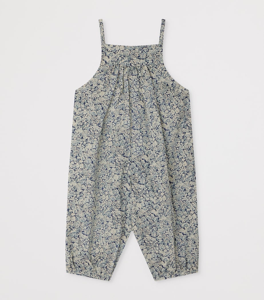 Bonpoint Cotton Floral Print Jumpsuit (6-18 Months) Fl Bleu De Prusse Image 2