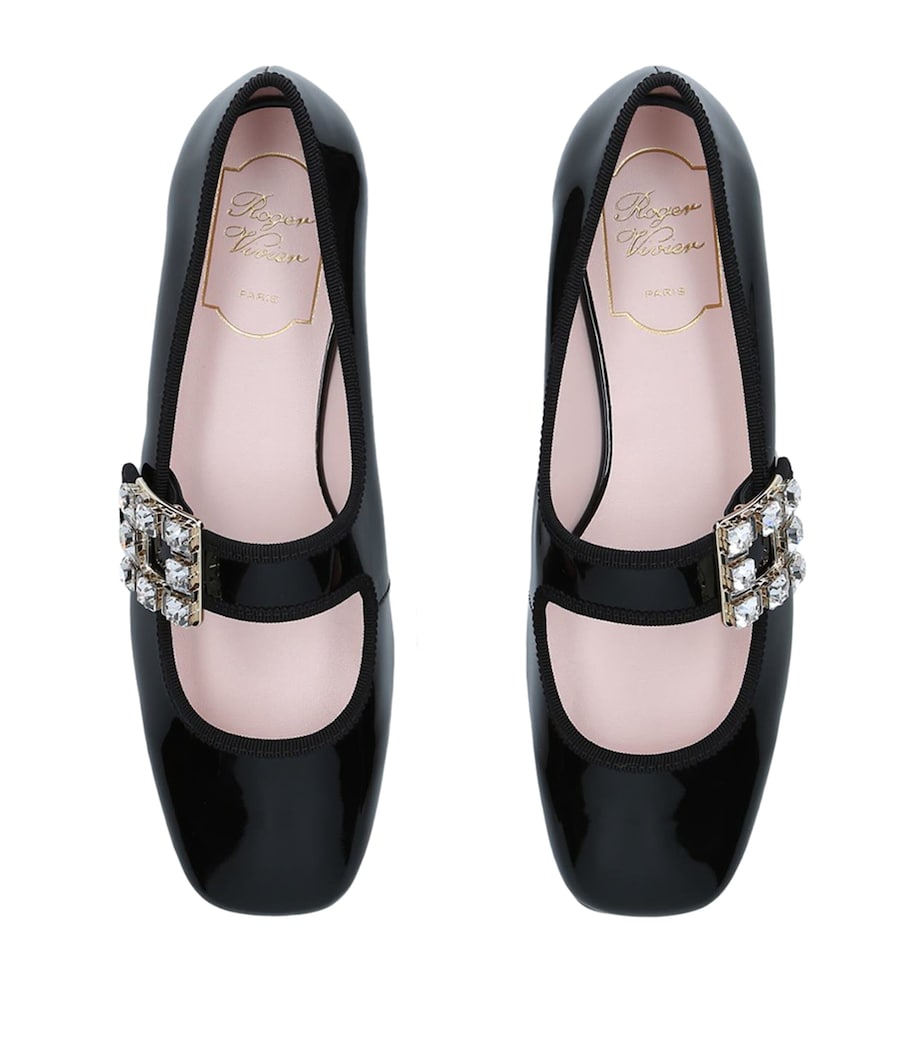 Patent Embellished Flats BLACK Image 5
