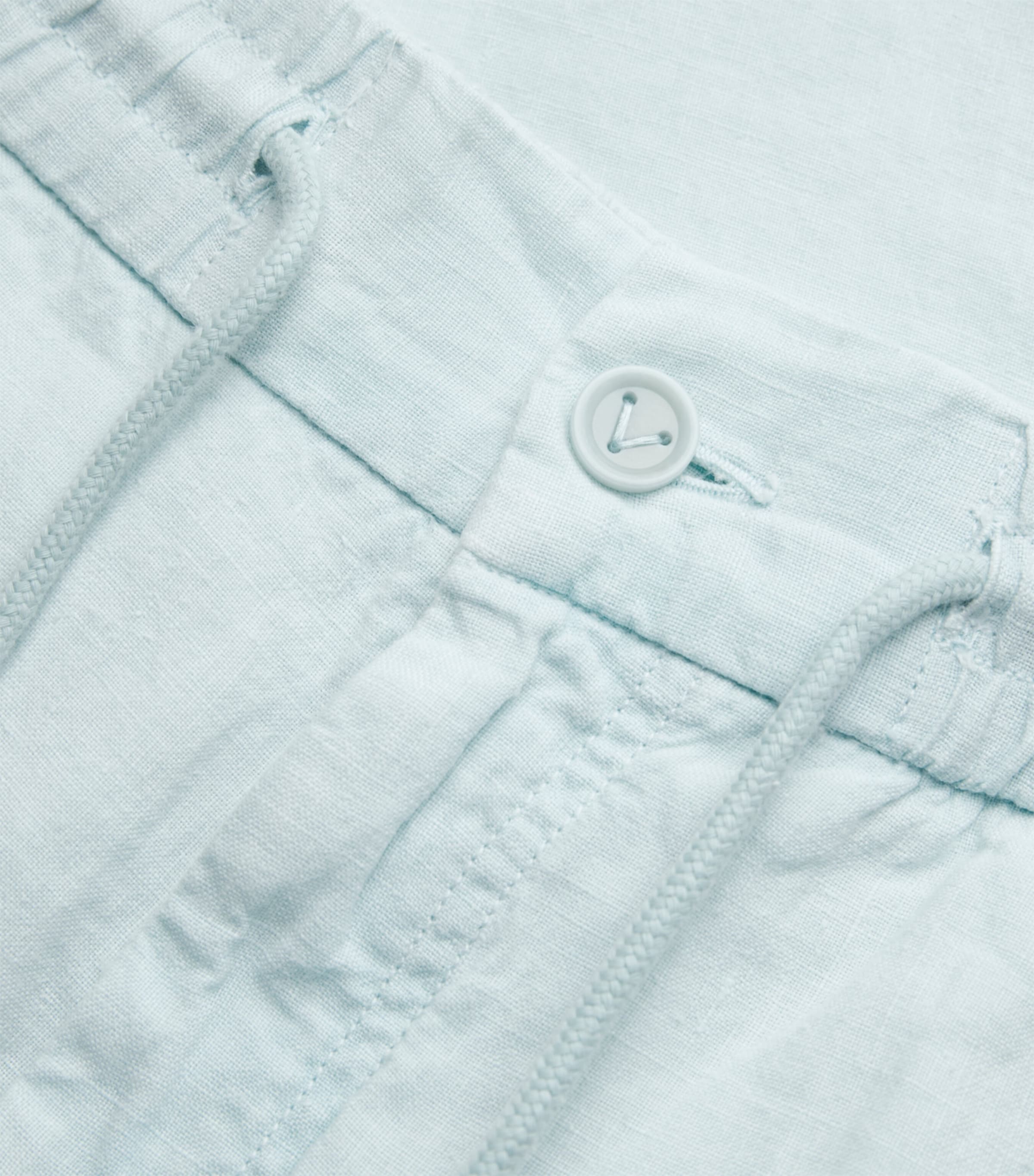 Linen Drawstring Parc Trousers 315-PACIFIC Image 5