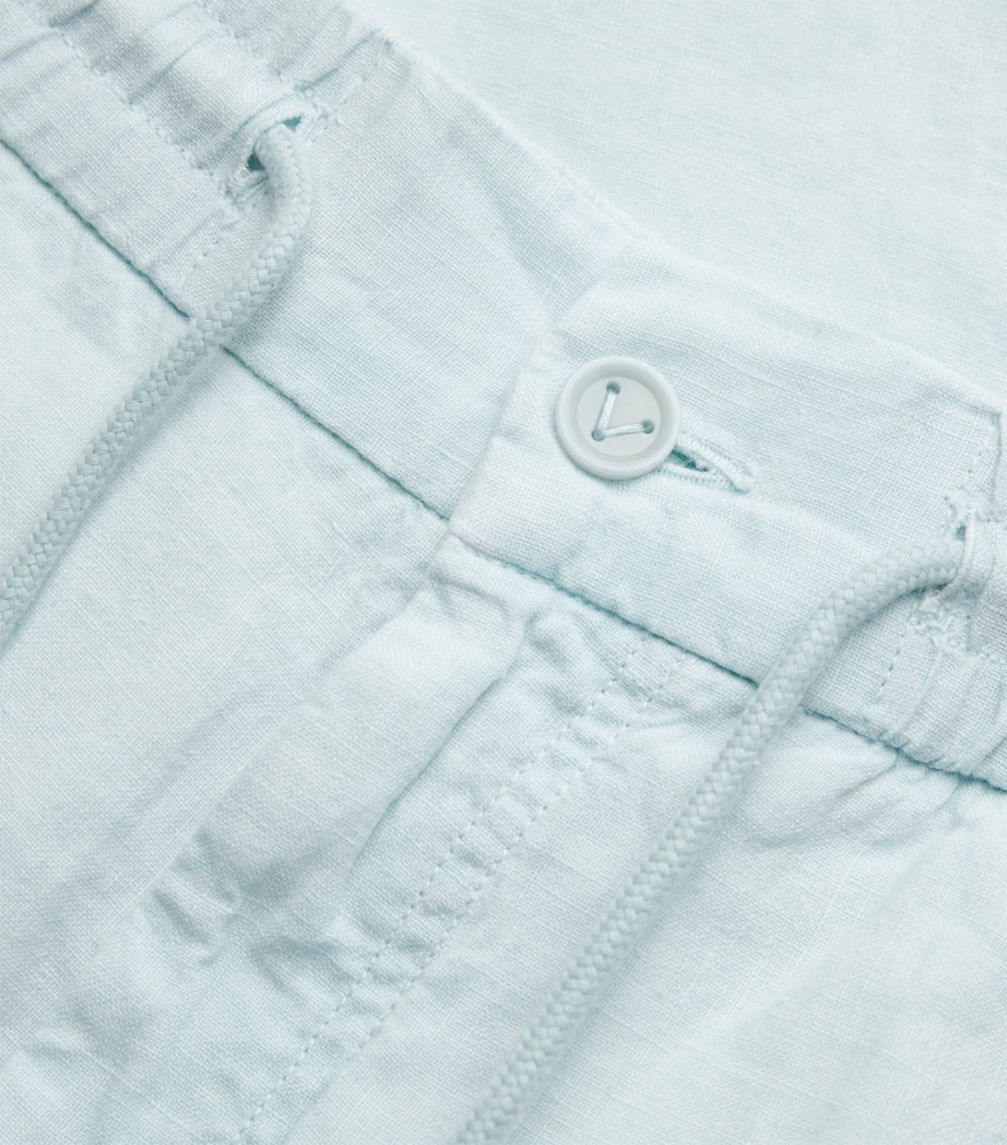 Linen Drawstring Parc Trousers 315-PACIFIC Image 5