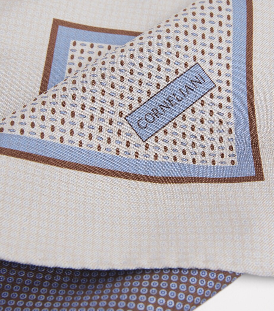 Silk Printed Pocket Square 028 OPTICAL WHITE Image 3