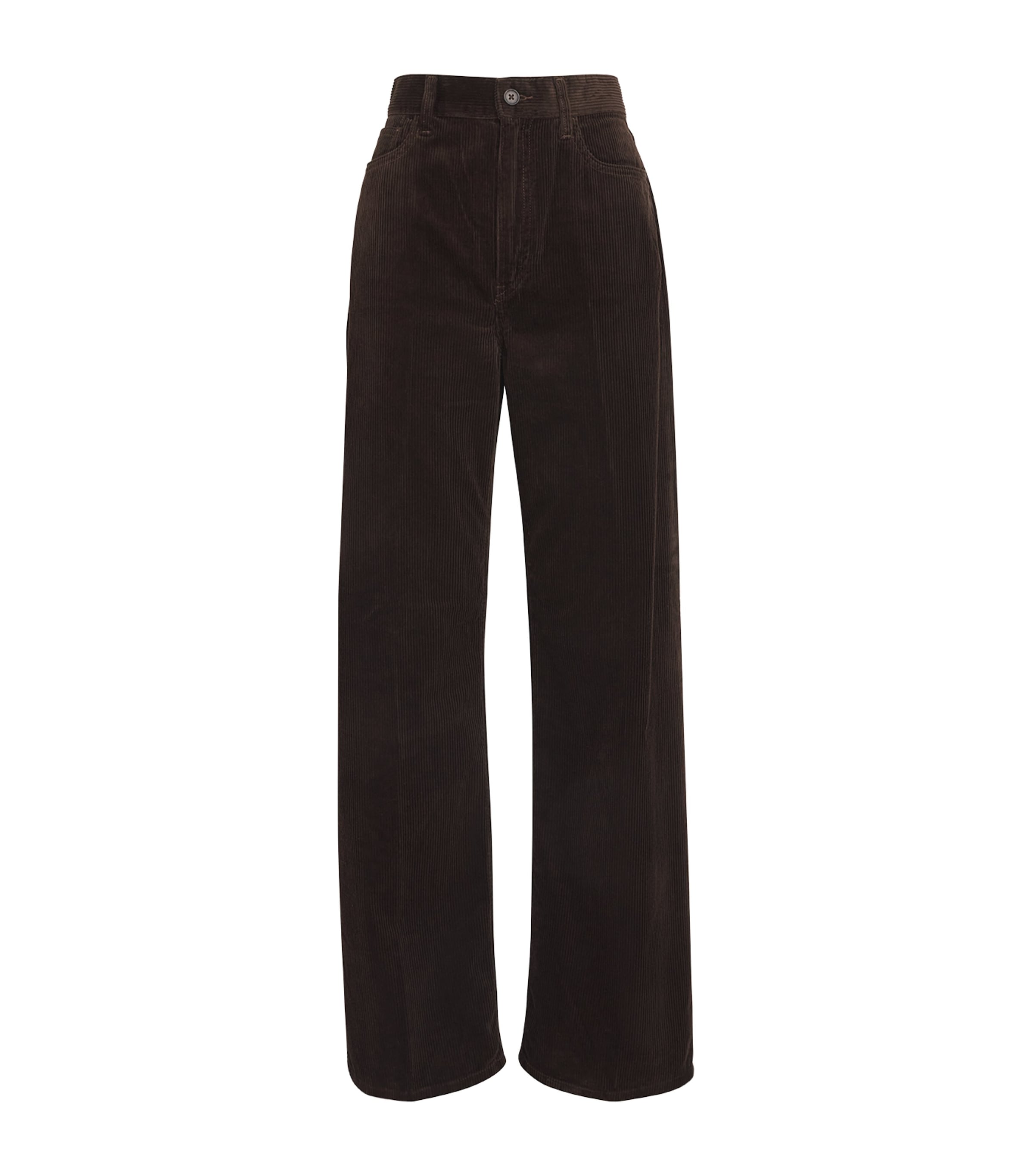 Polo Ralph Lauren Cotton Corduroy Wide-leg Trousers In Brown