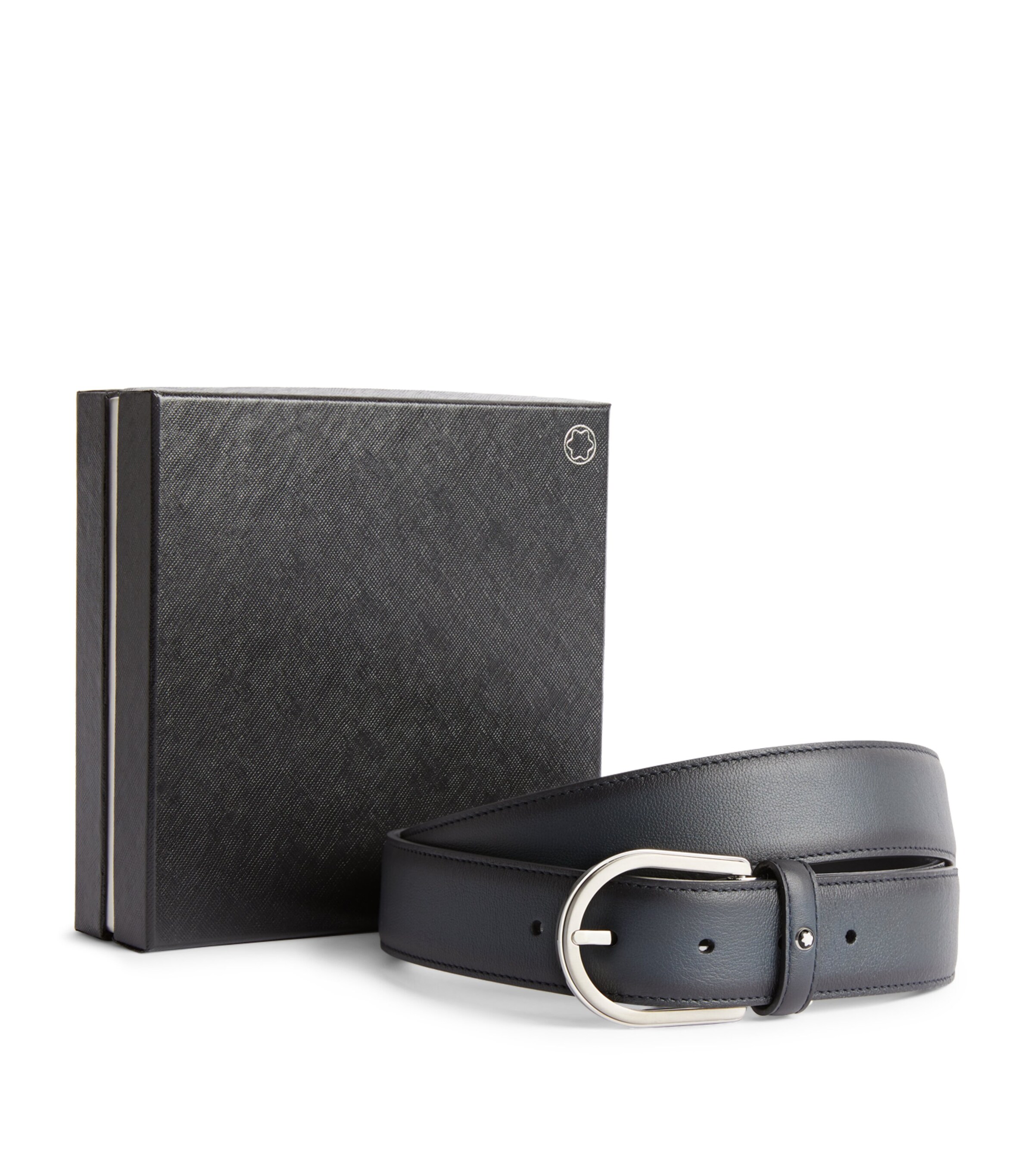 Montblanc Leather Business Belt Blue Image 2