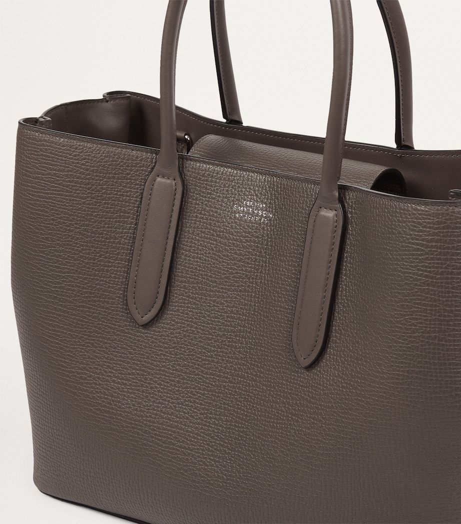 Small Leather Day Tote Bag DARK TAUPE Image 3