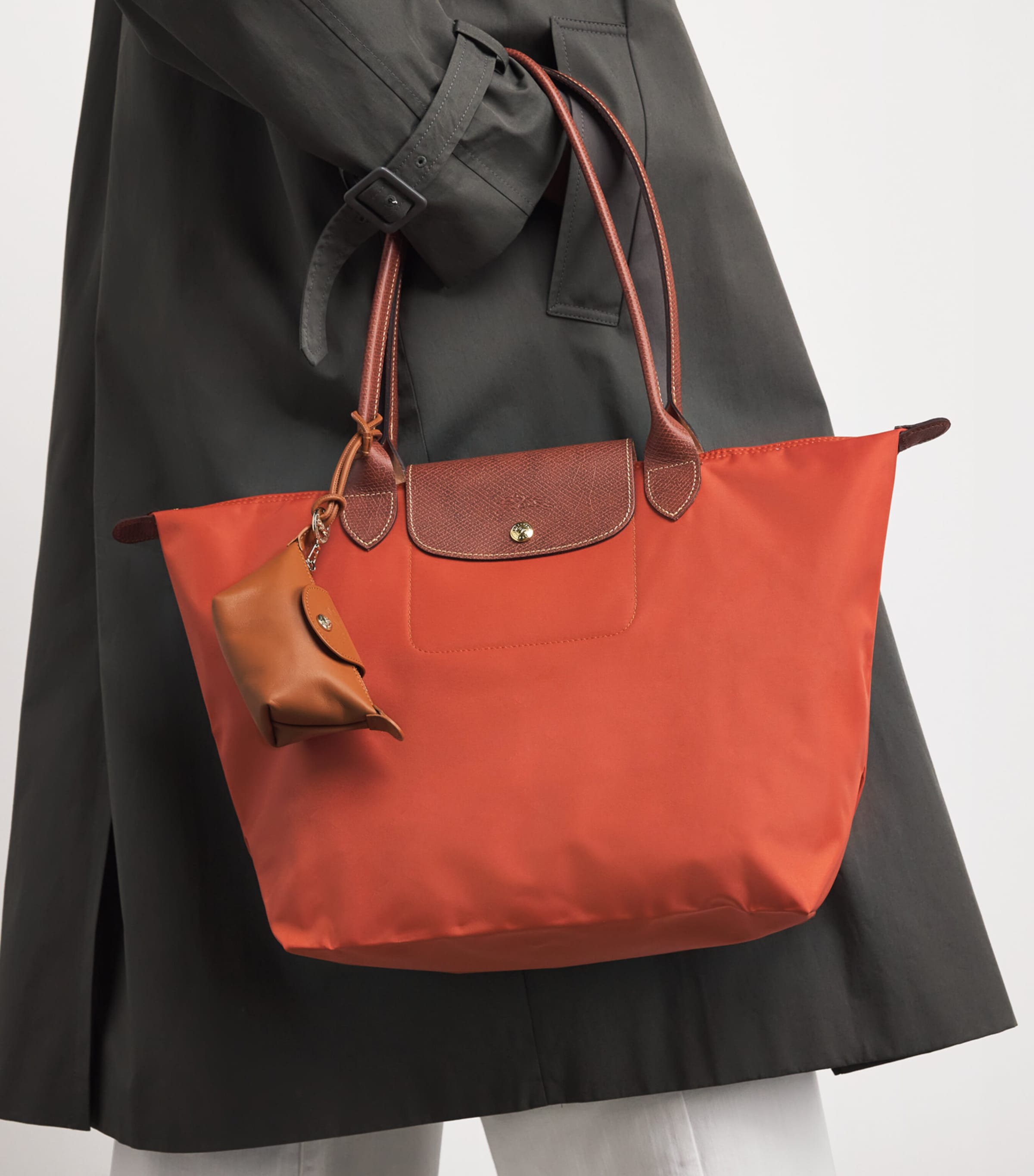 Longchamp Large Le Pliage Green Tote Bag Brick Image 2