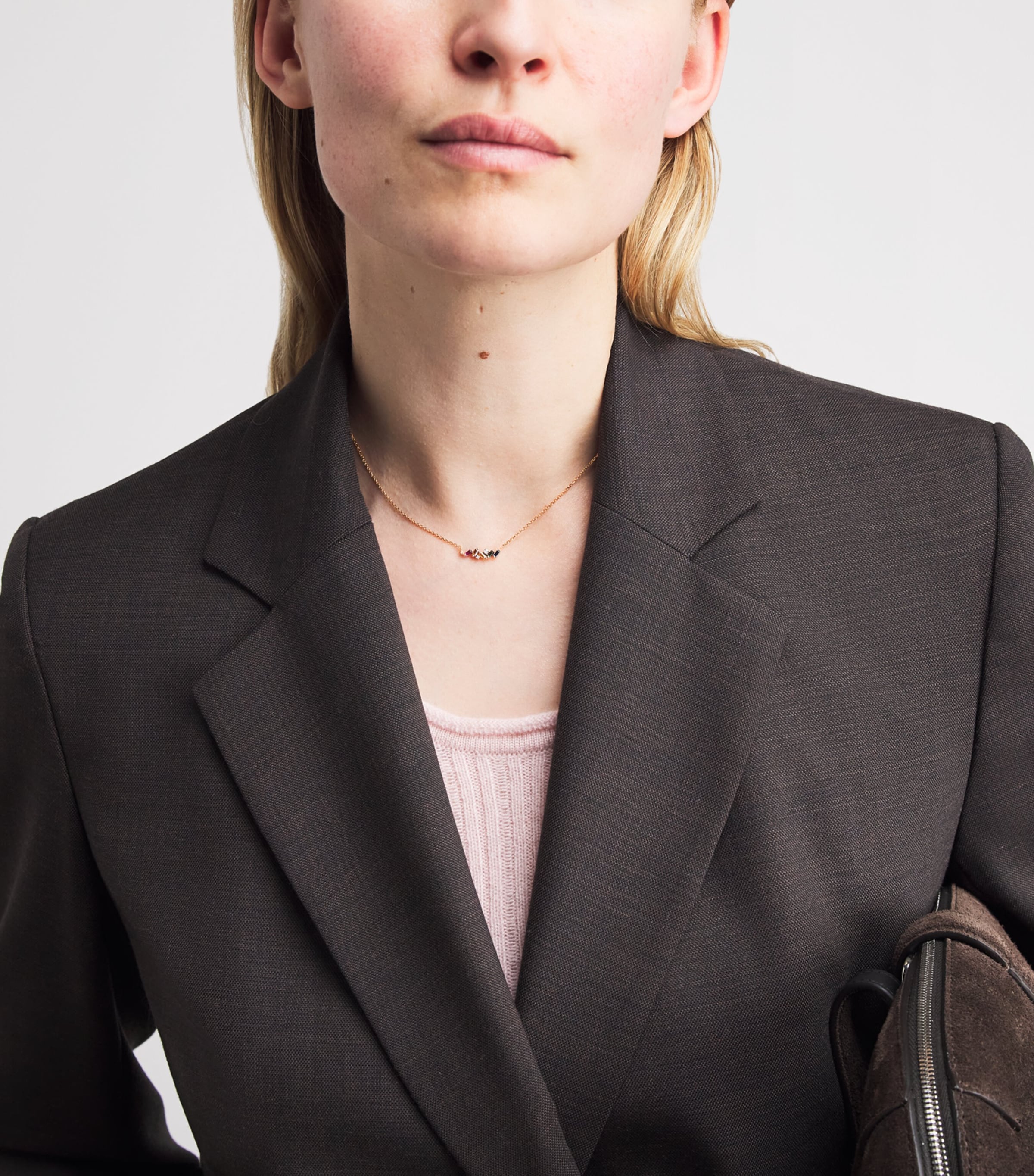 Suzanne Kalan Rose Gold, Diamond and Rainbow Sapphire Mini Frenzy Necklace Rg/rs Image 2