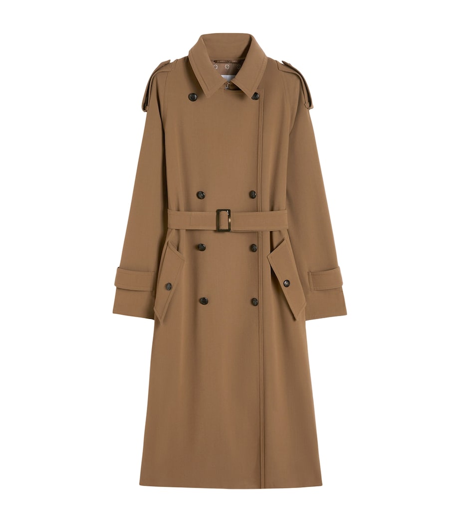 Virgin Wool Trench Coat BROWN Image 1