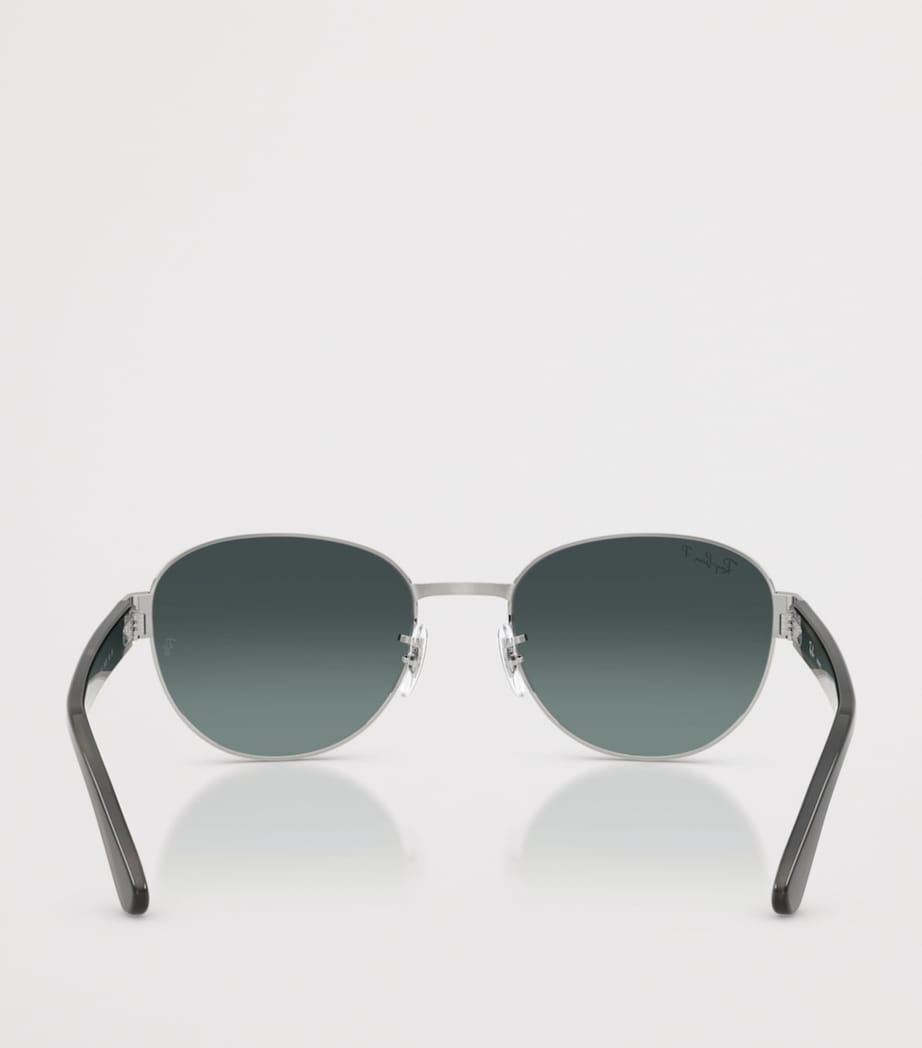 Ray-Ban RB3766 Polarized+ Lenses Square Sunglasses Silver Image 4