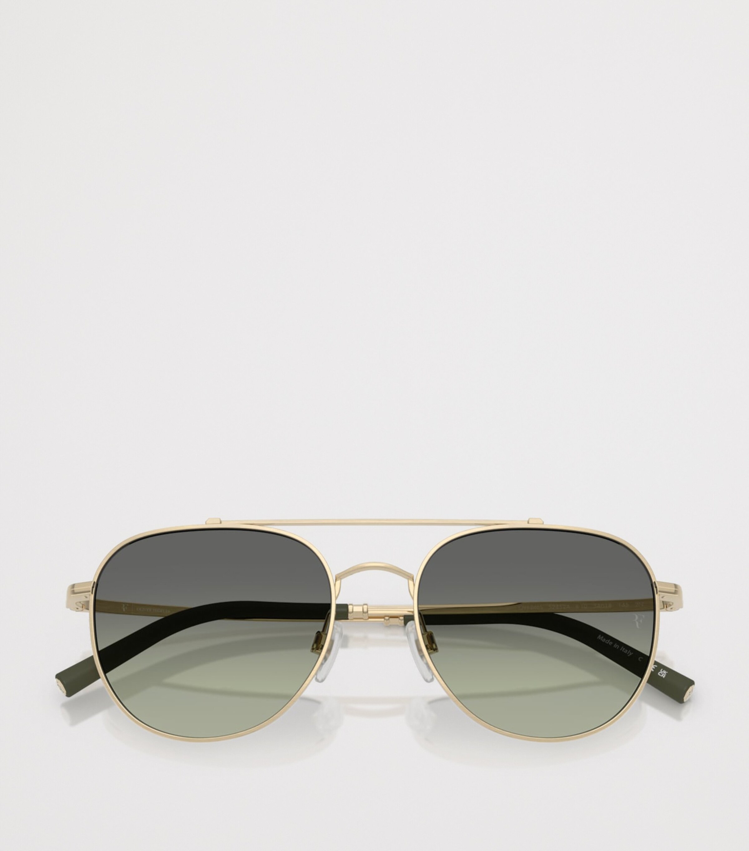 Oliver Peoples x Roger Federer Metal R-10 Pilot Sunglasses Gold Image 5