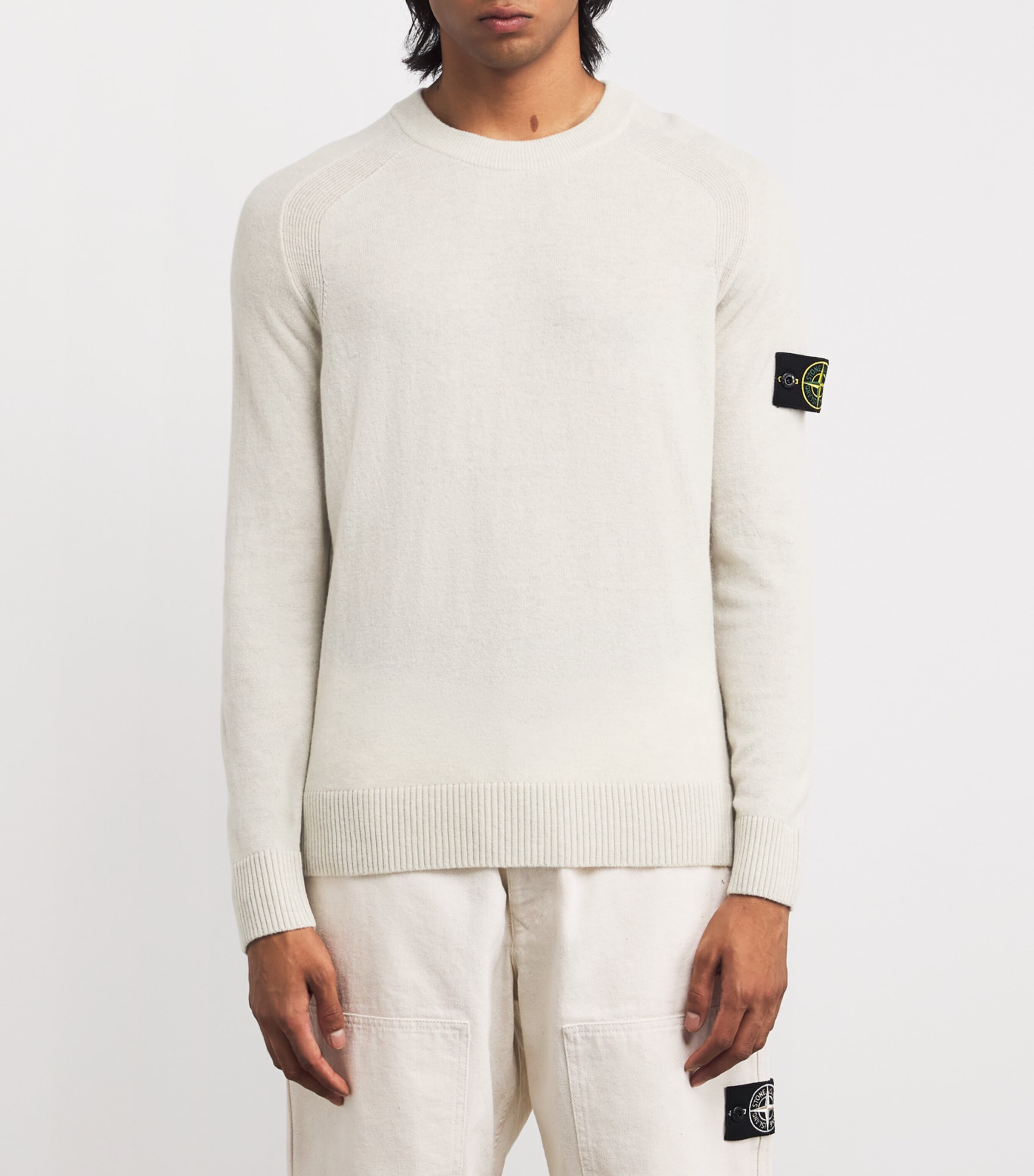 Virgin Wool Rib-Detail Sweater V0M93 Image 3