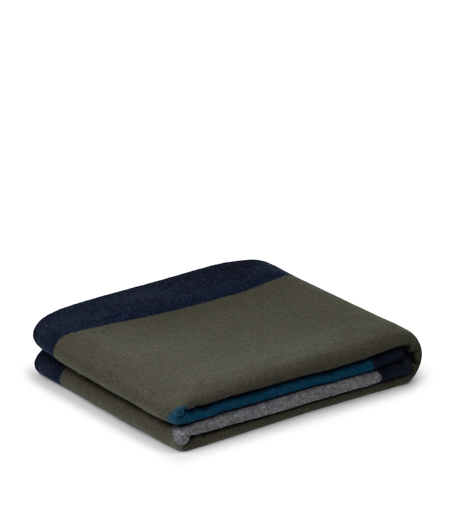 Begg x Co Merino Wool Maze Blanket (137cm x 200cm) Blue Mocha Image 3