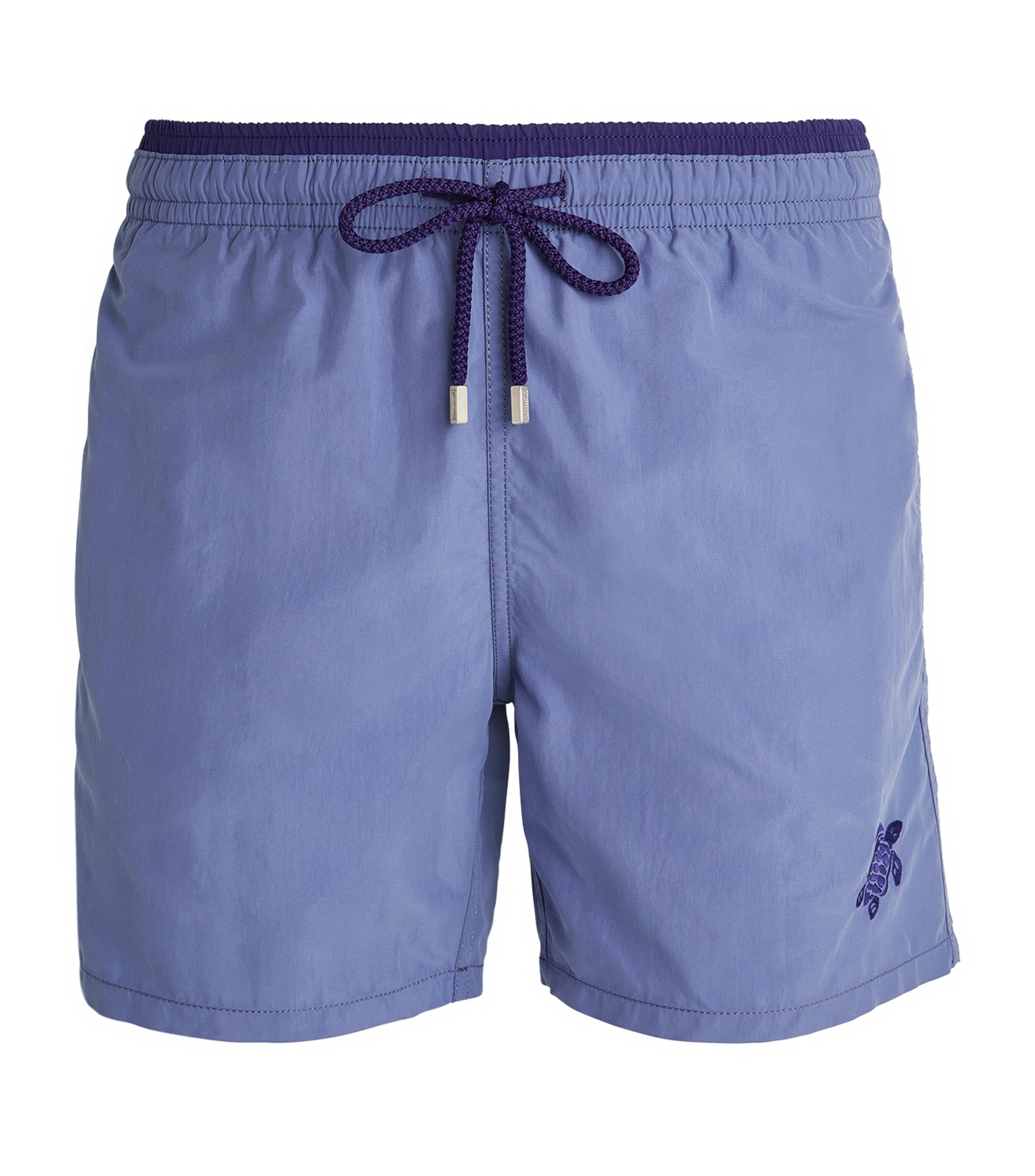 Vilebrequin Moka Straight-leg Mid-length Econyl® Swim Shorts In Blue