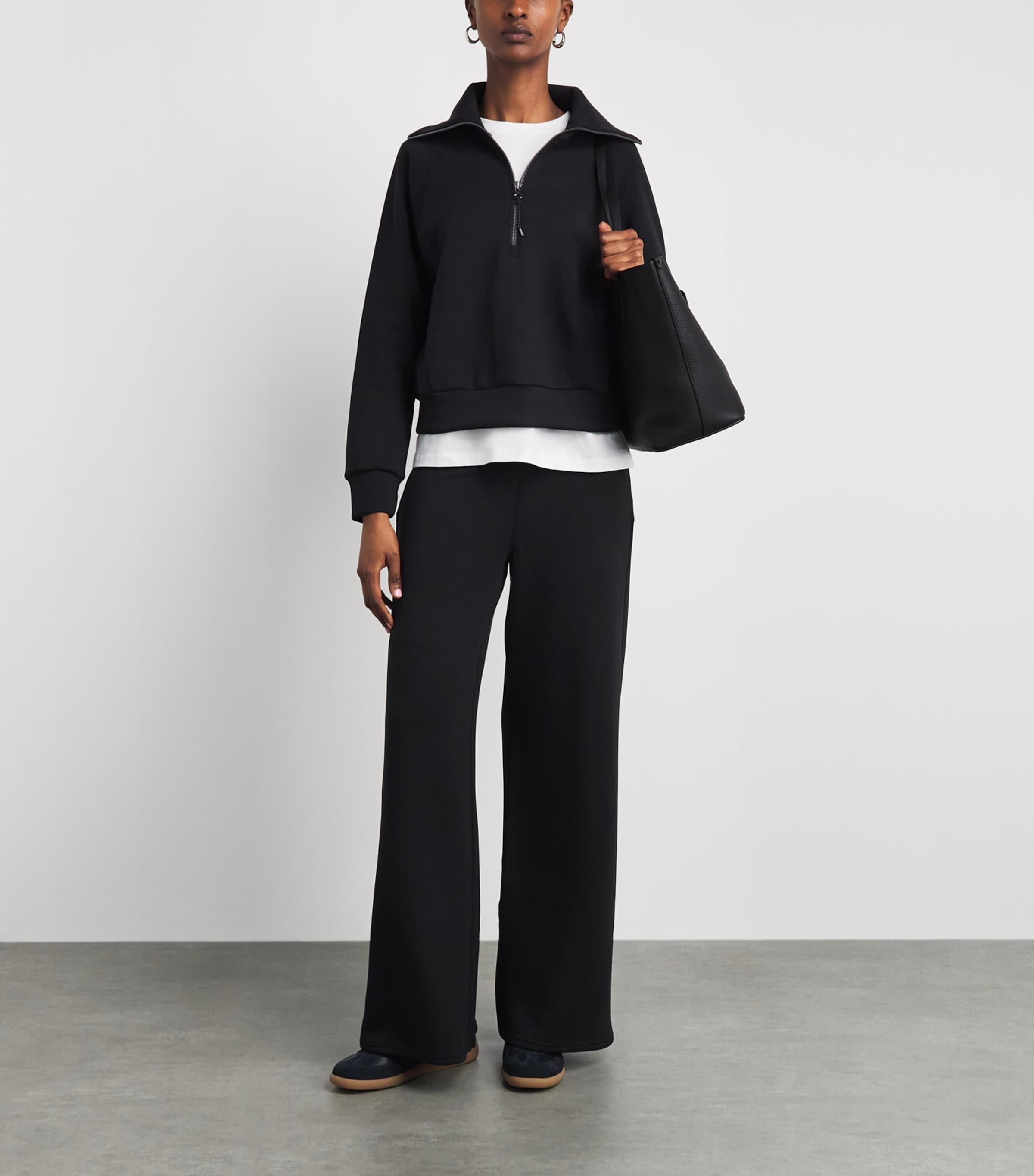 SPANX Womens SPANX AirEssentials Half-Zip Sweater Very Black Image 2