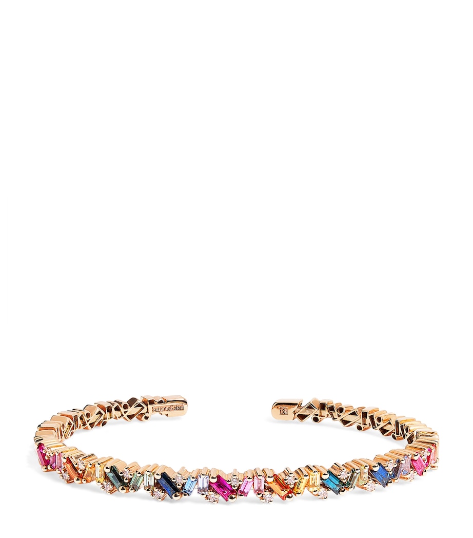 Suzanne Kalan Rose Gold, Diamond and Sapphire Rainbow Frenzy Bangle Rg/rs Image 1