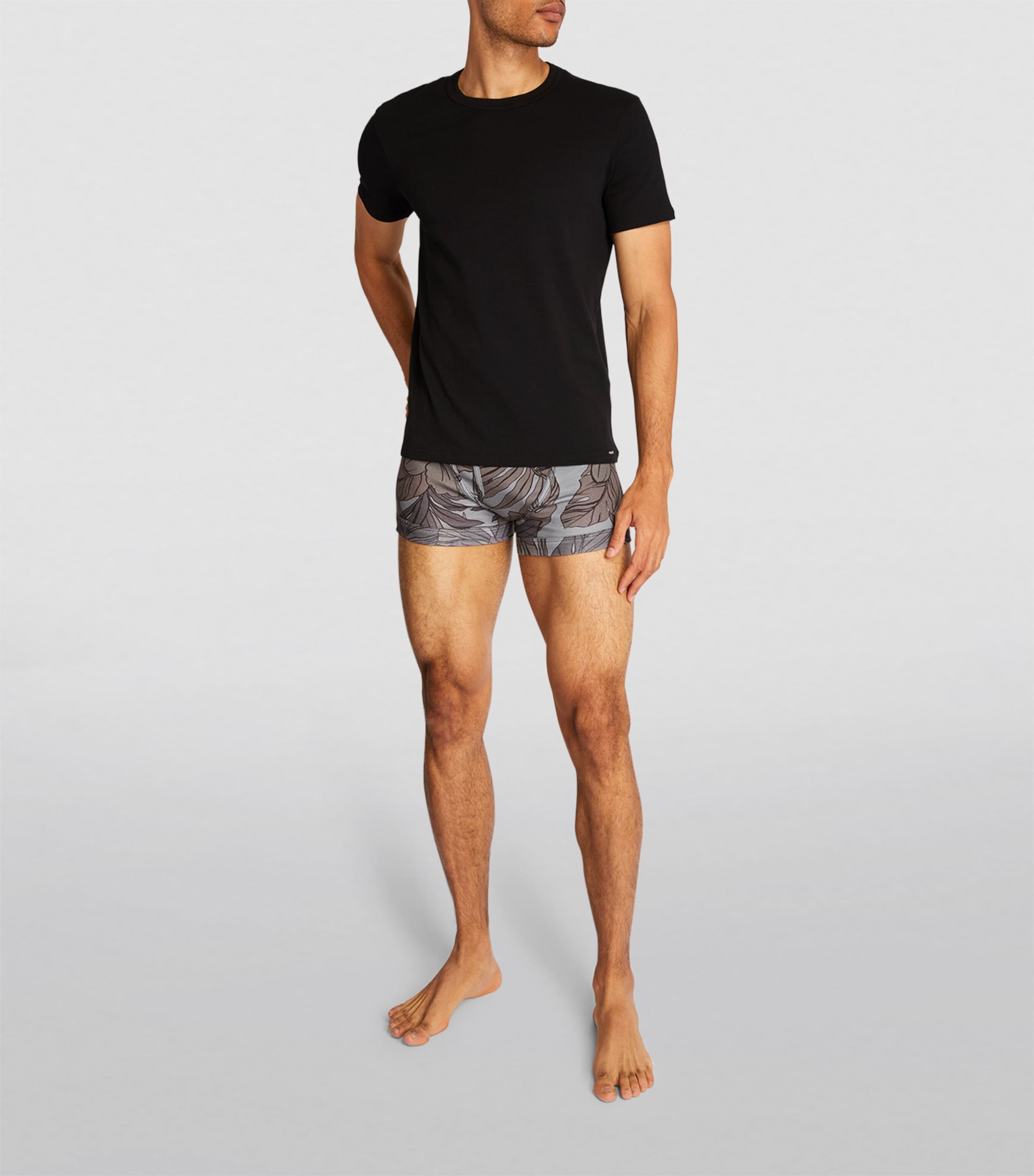 Stretch-Cotton T-Shirt 002 BLACK Image 3