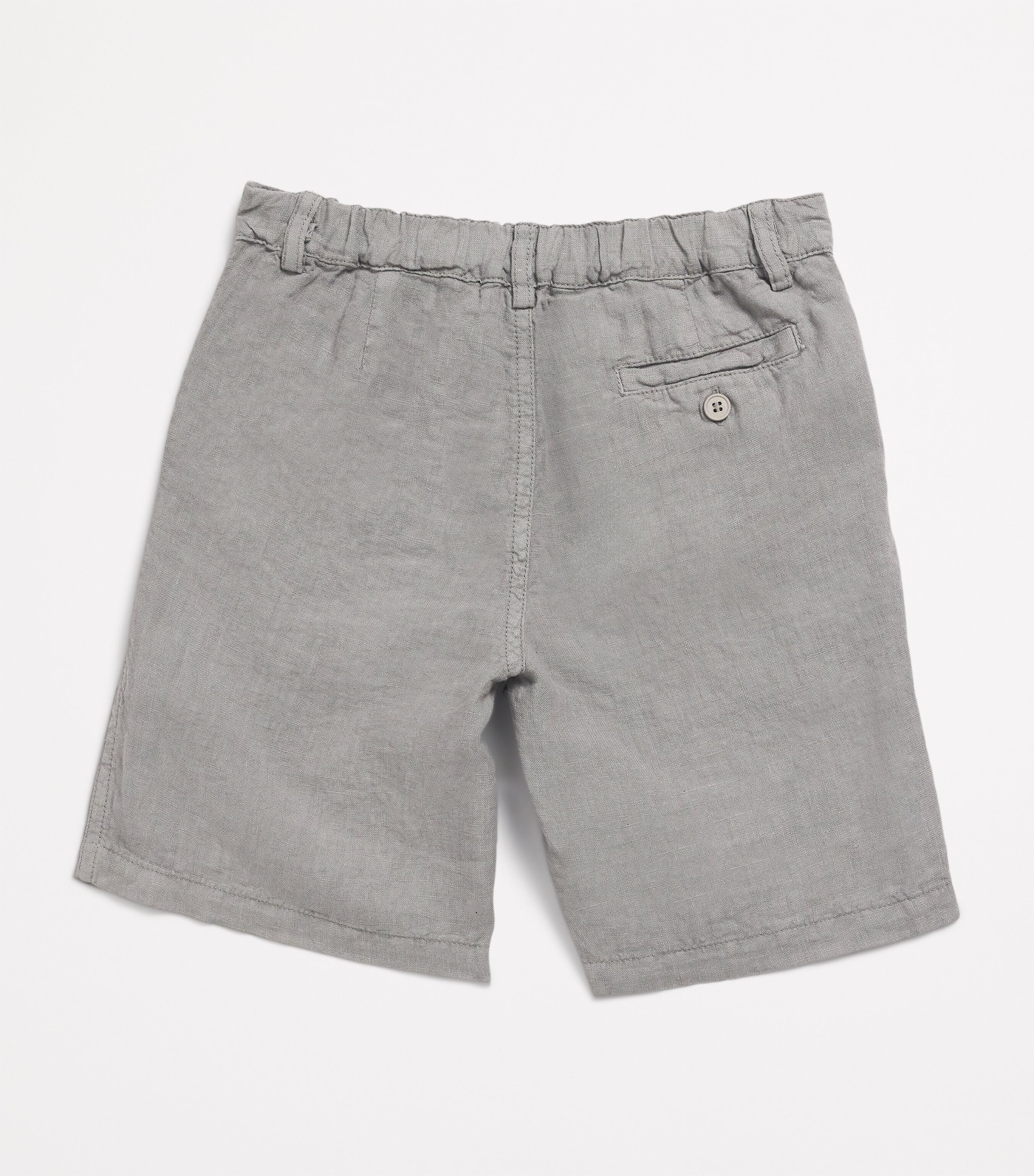 Il Gufo Linen Bermuda Shorts (2-12 Years) Grey Image 2