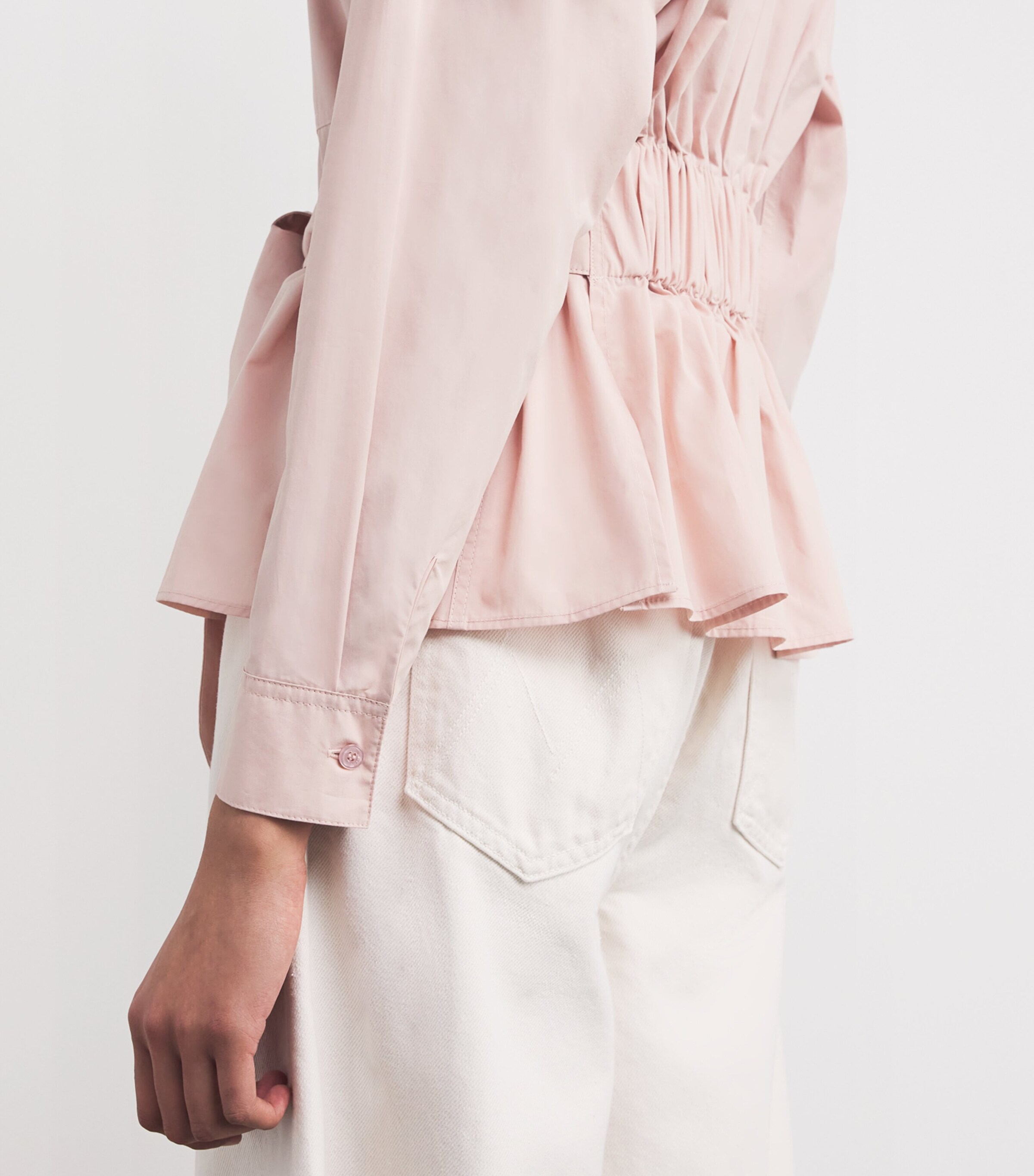 Weekend Max Mara Womens Cotton Tie Shirt Pink Image 6
